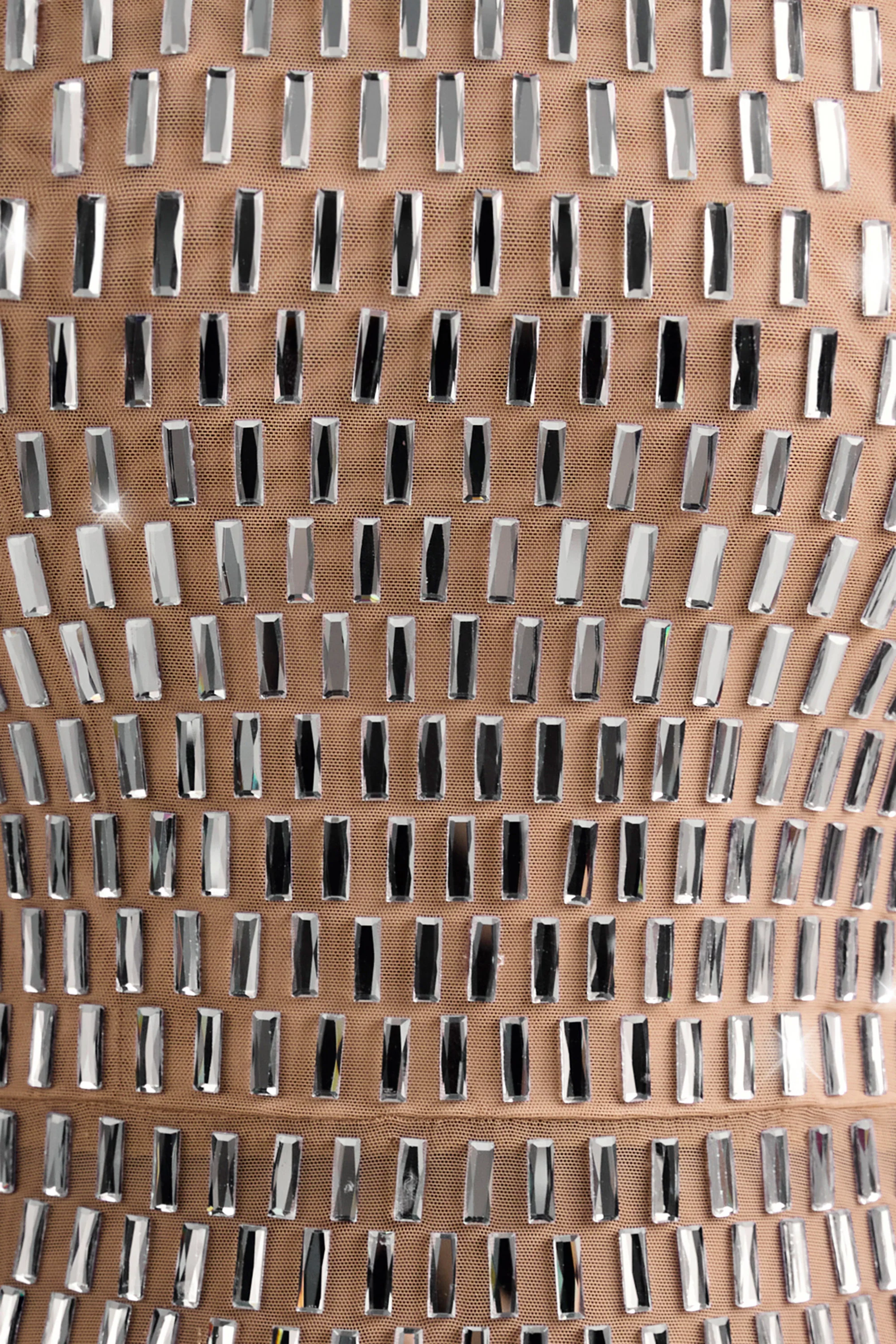 Embellished Low-Rise Micro Mini Skirt in Almond - Image 4
