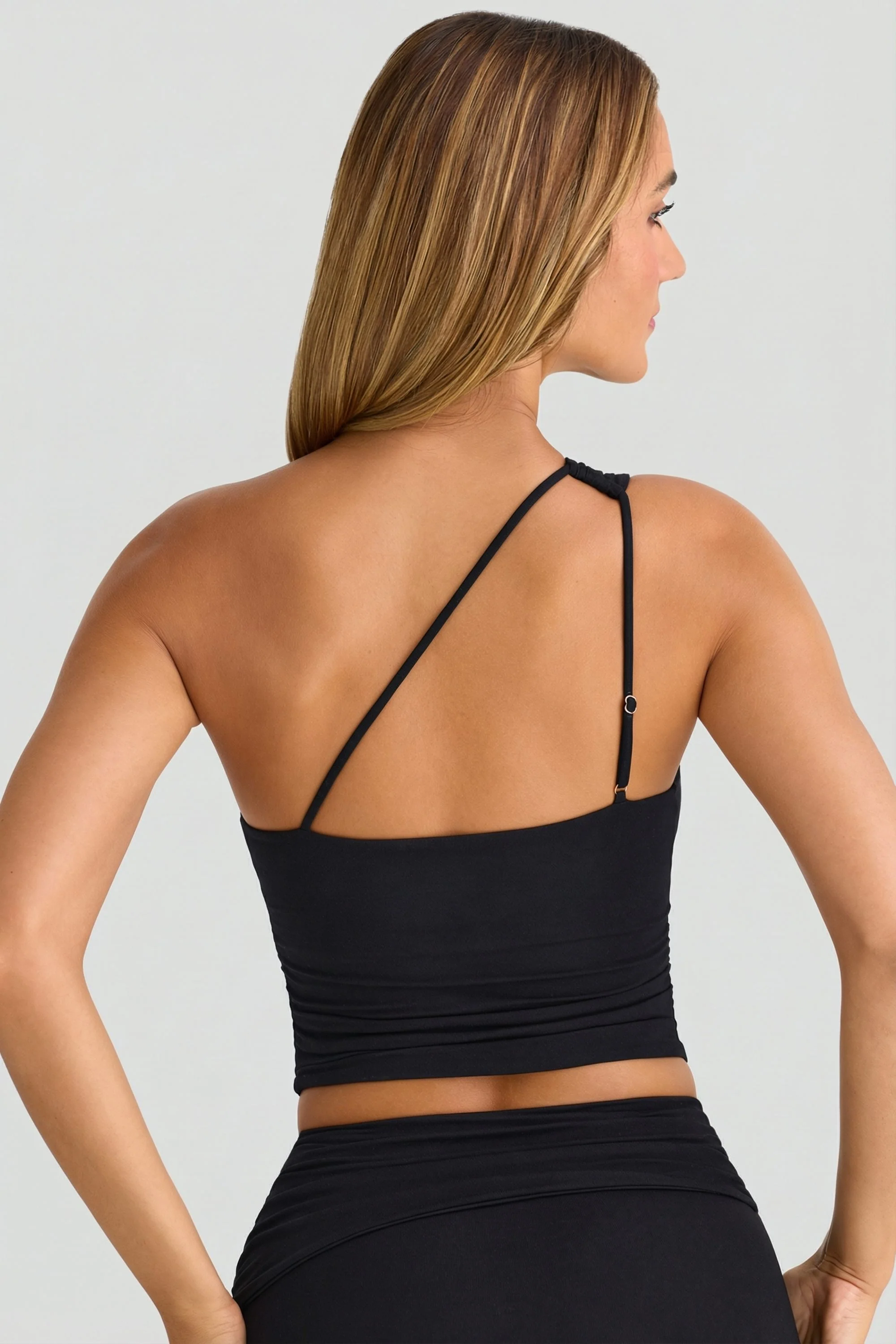 Modal One-Shoulder Top in Black - Image 2
