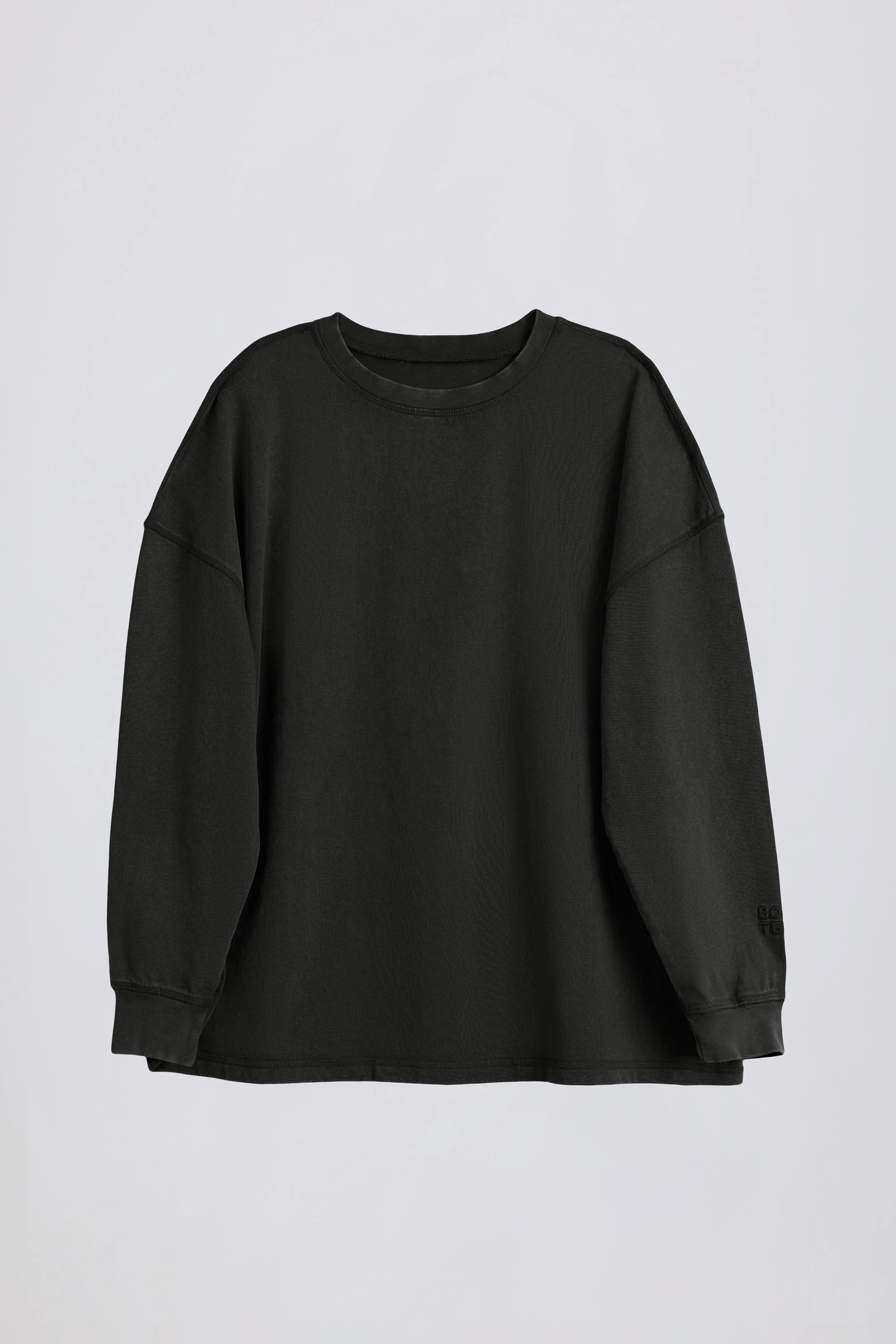 Acid Wash Long-Sleeve Oversized T-Shirt in Ash - Image 2
