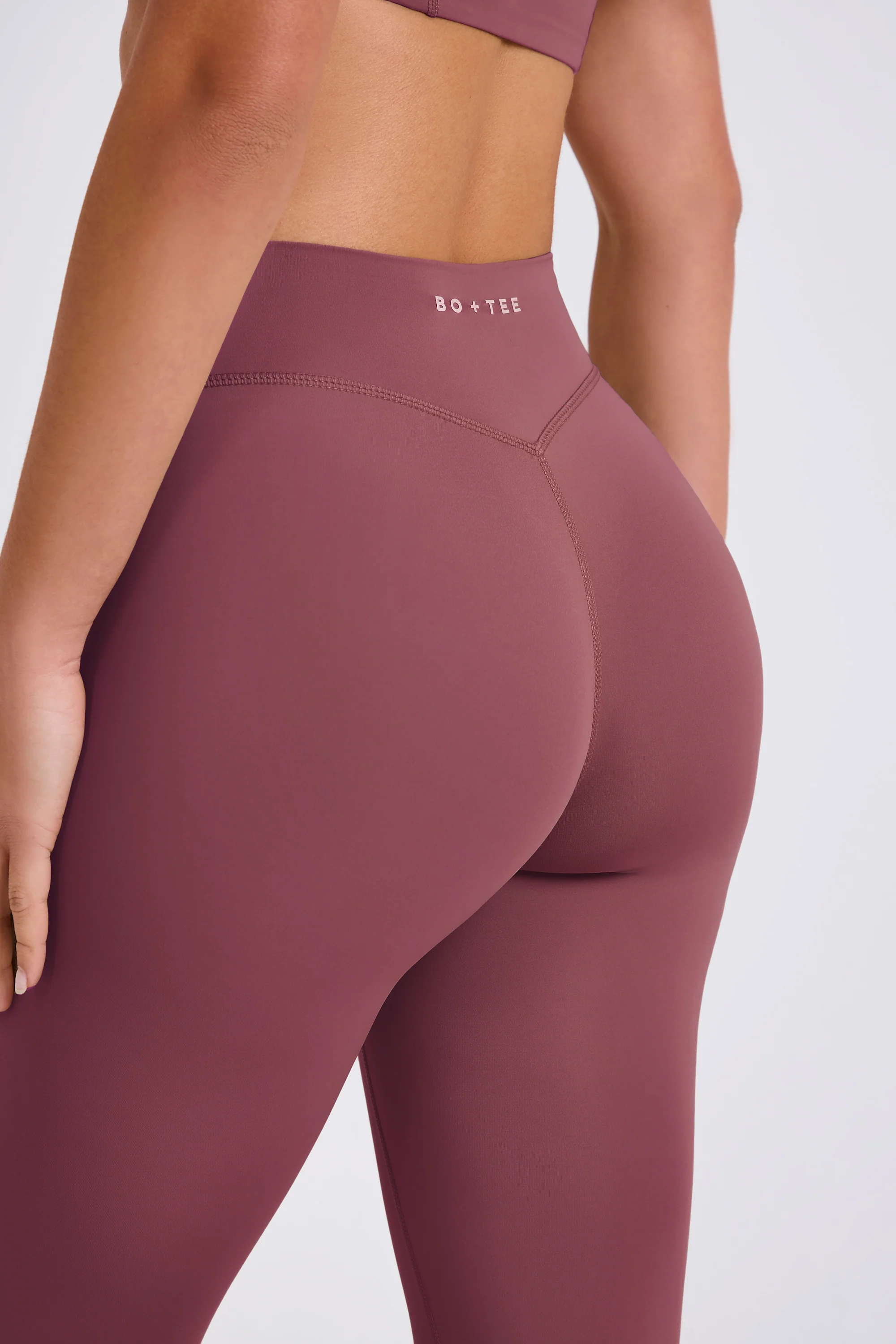 Four-Way Stretch High-Waist Leggings in Acai - Image 5