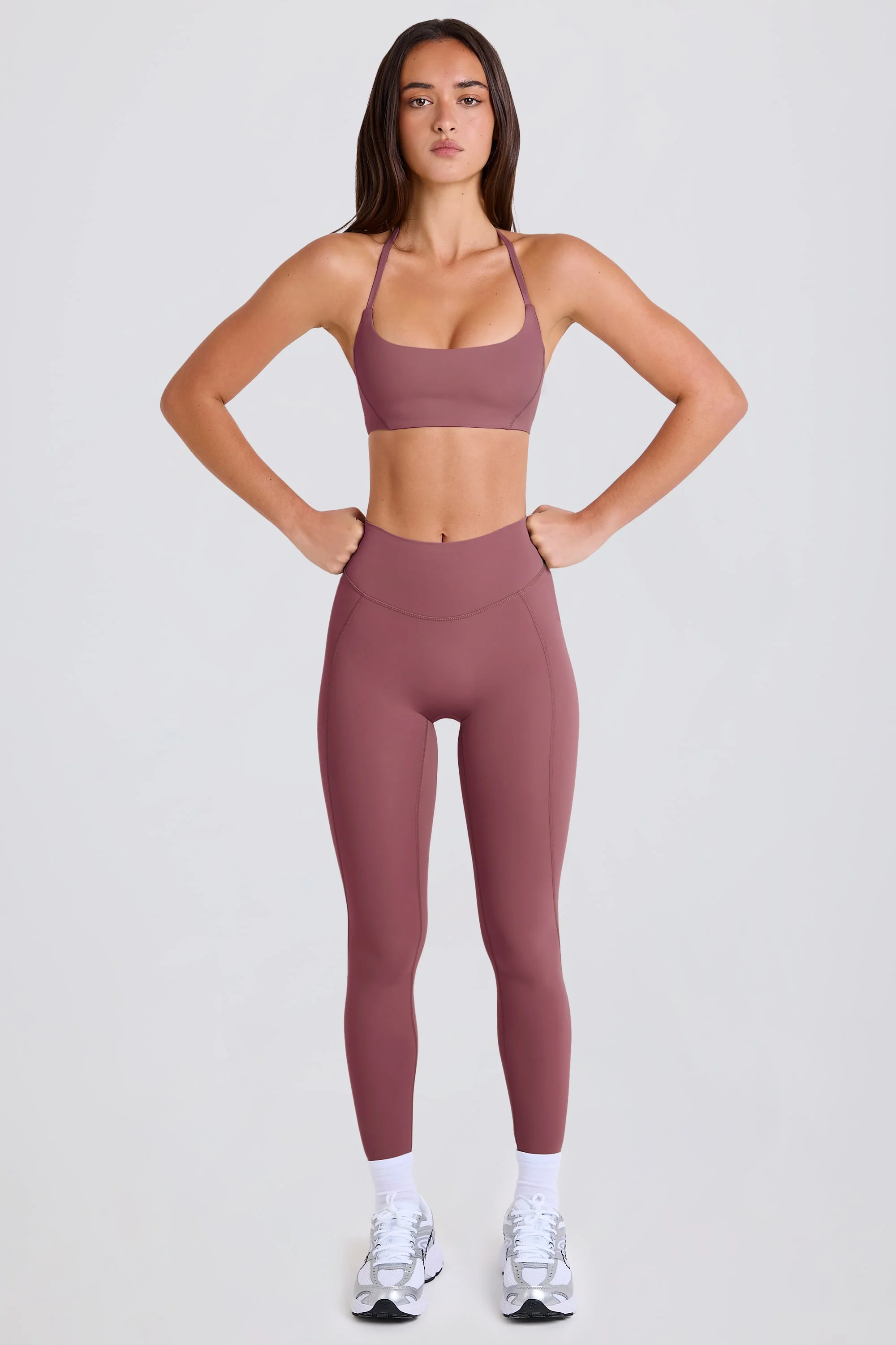Four-Way Stretch High-Waist Leggings in Acai - Image 6