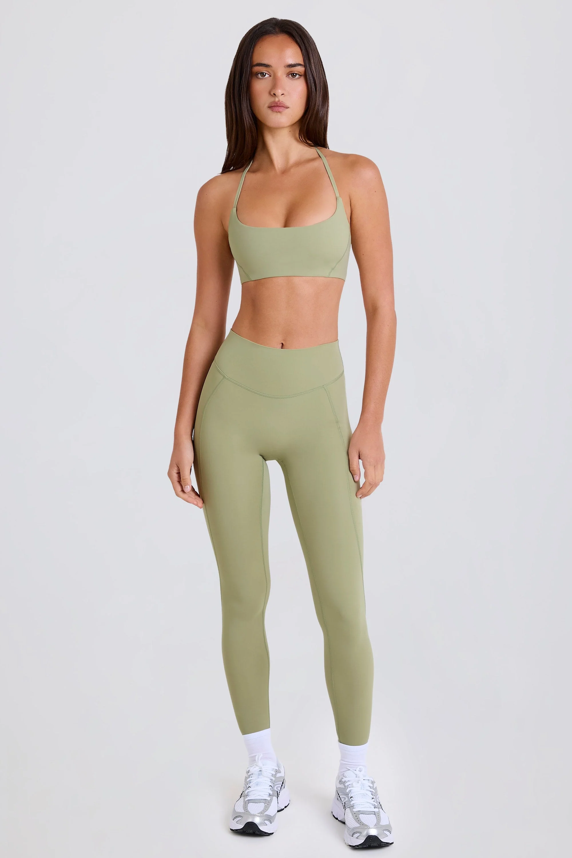 Four-Way Stretch High-Waist Leggings in Matcha - Image 2