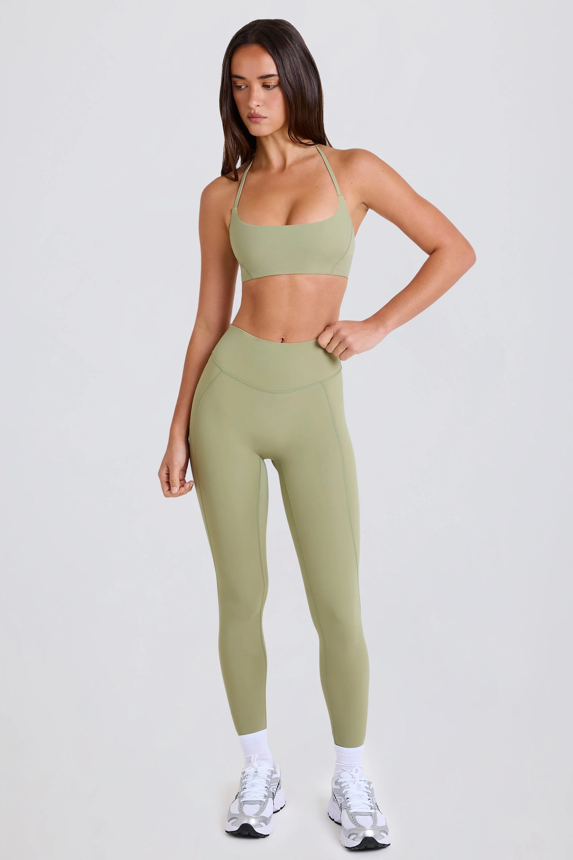 Four-Way Stretch High-Waist Leggings in Matcha - Image 5