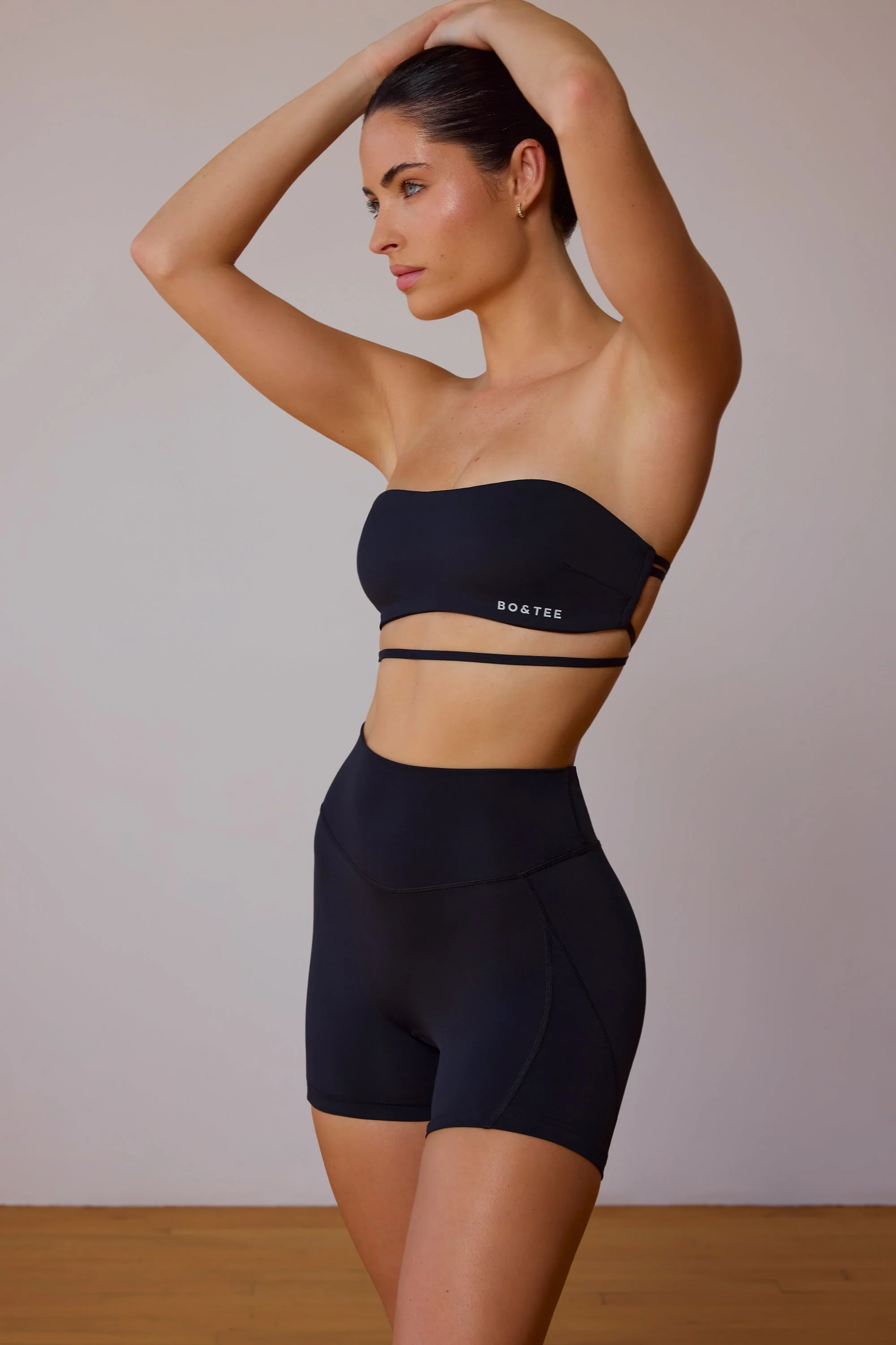 High-Waist Mini Shorts in Black - Image 5