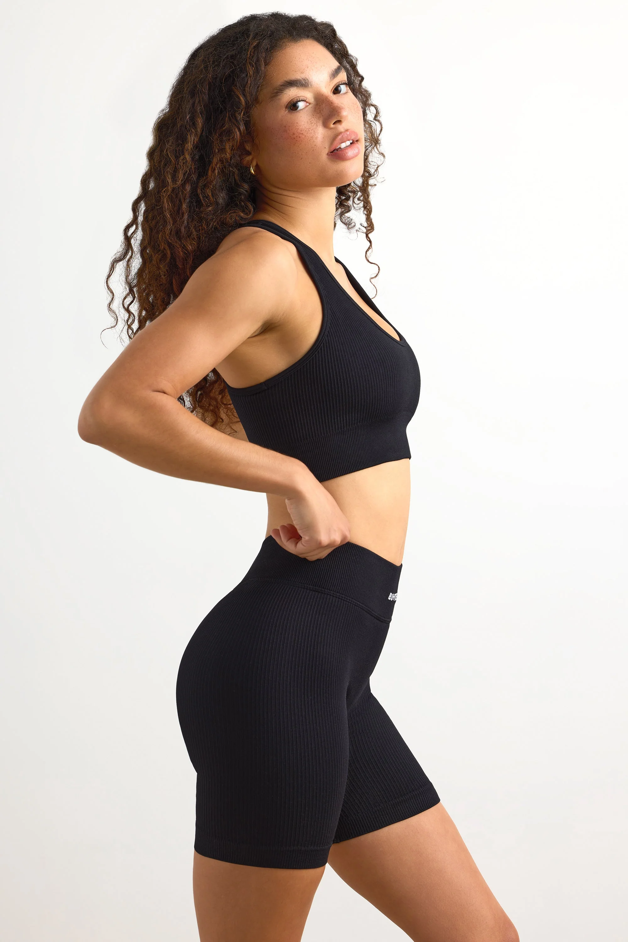 FlexiRib Biker Shorts in Black - Image 3