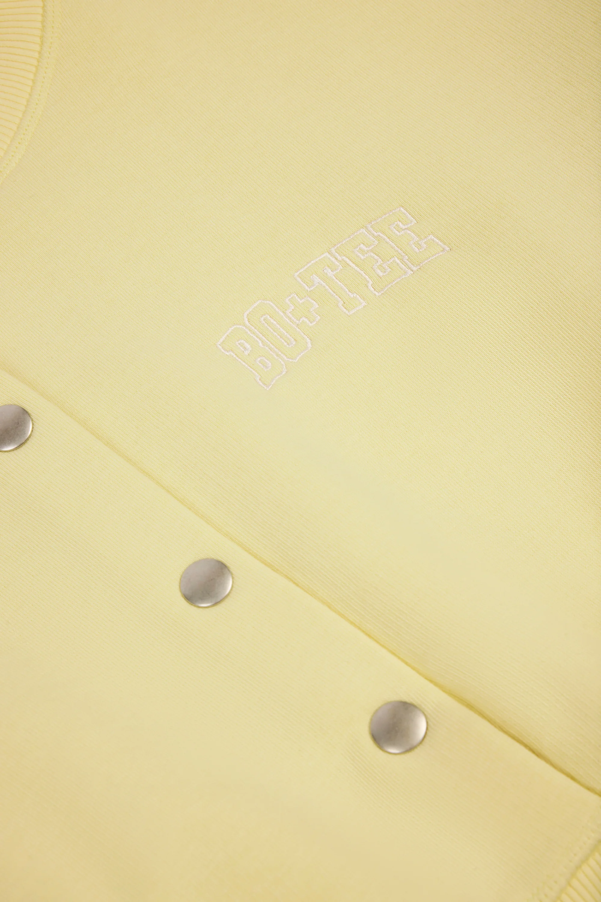 Premium Brushed Jersey Button-Up Cropped Cardigan in Soft Yellow - Image 6