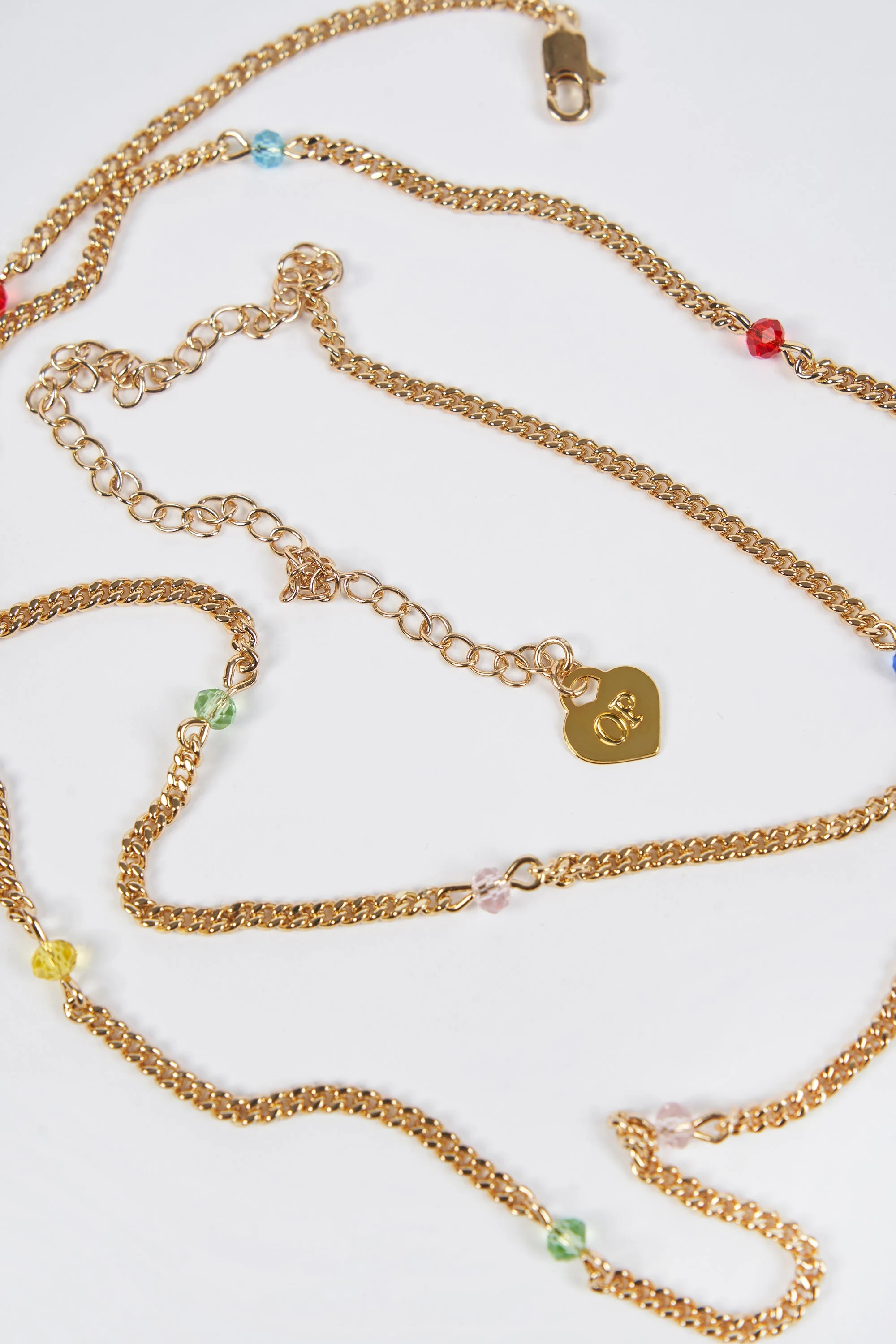 Crystal-Embellished Waist Chain in Gold-Tone Metal - Image 4