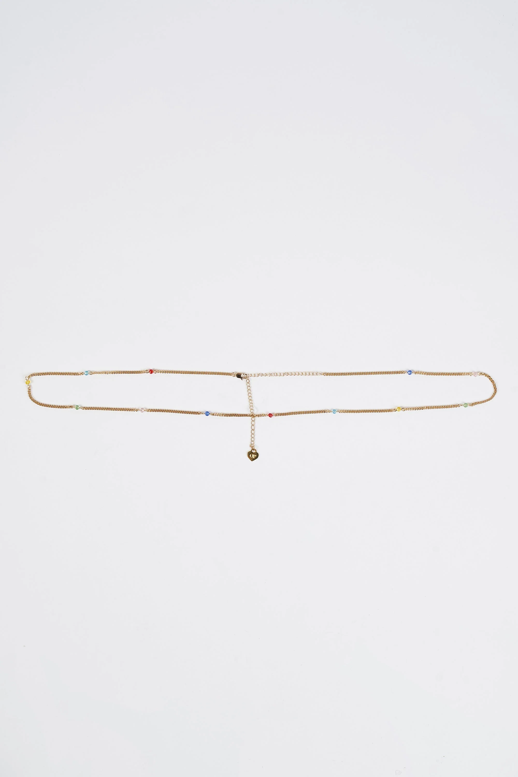 Crystal-Embellished Waist Chain in Gold-Tone Metal - Image 5