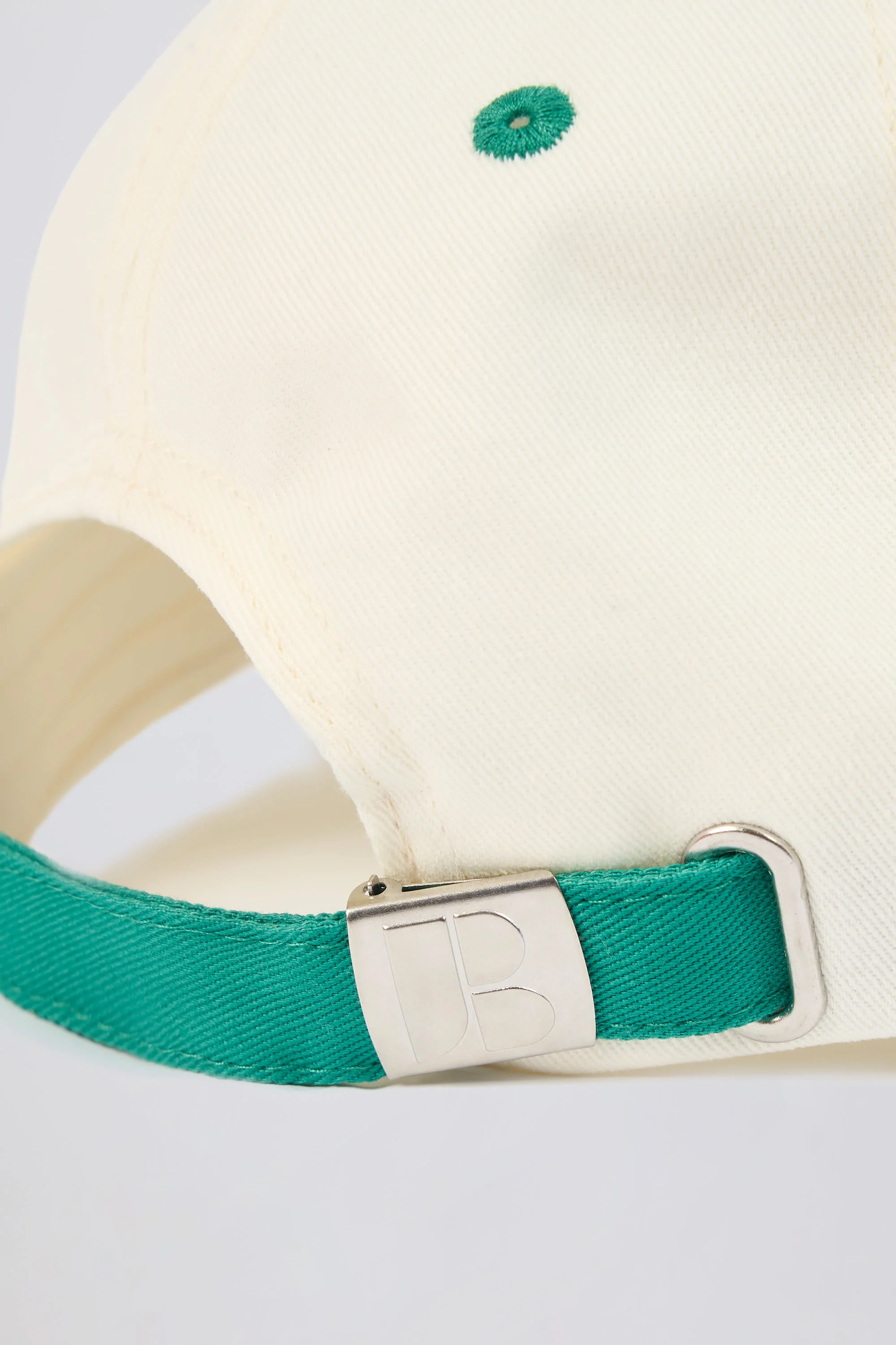 Baseball Cap in White Varsity Green - Image 2