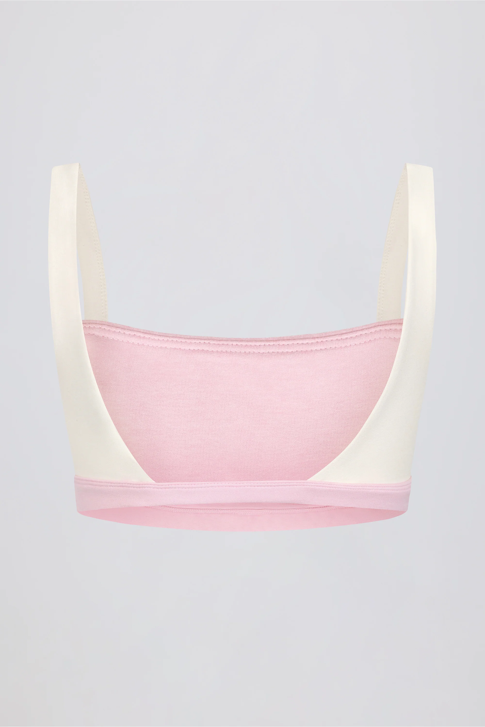 Contrast Sports Bra in Pale Pink Marl - Image 6