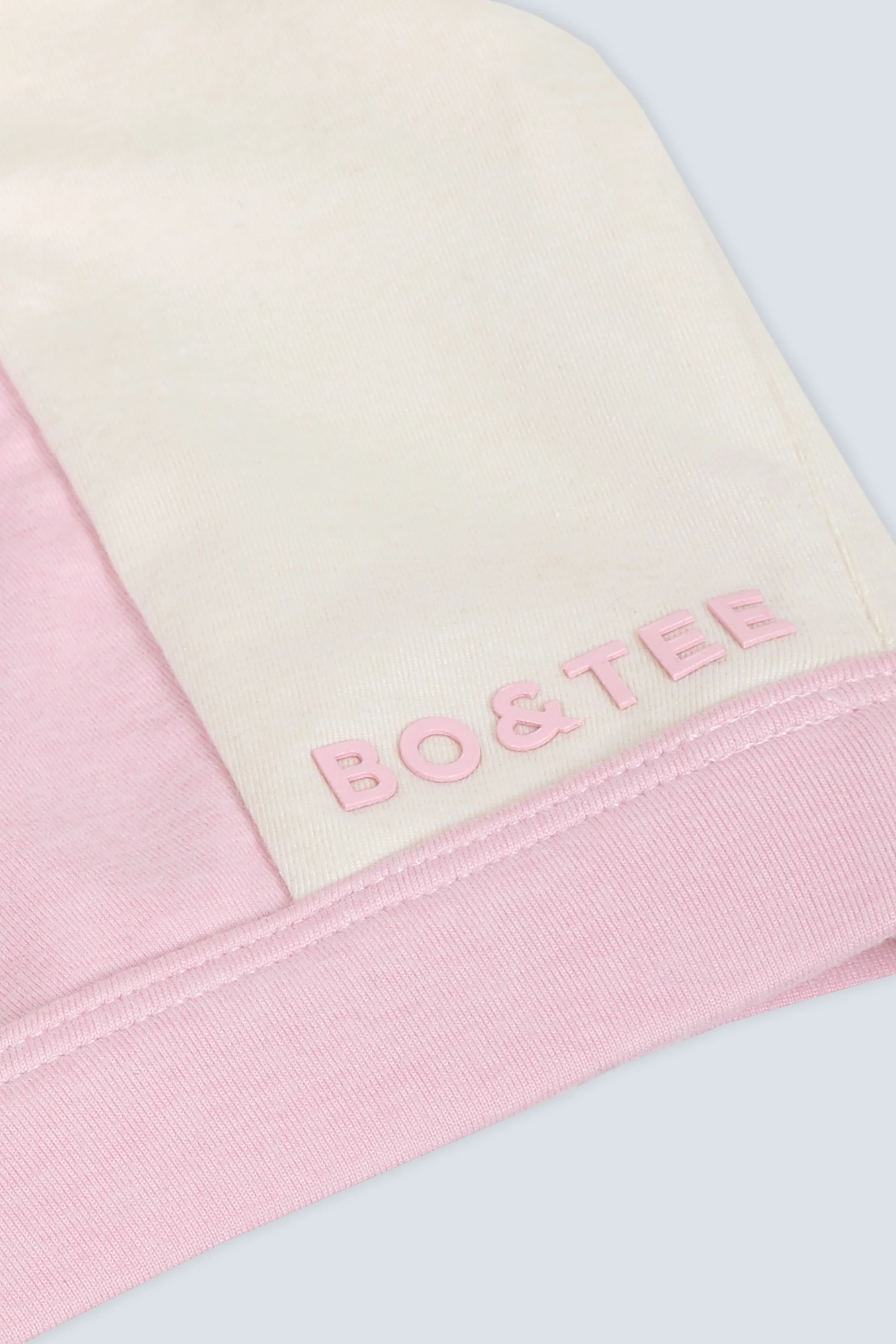 Contrast Sports Bra in Pale Pink Marl - Image 7