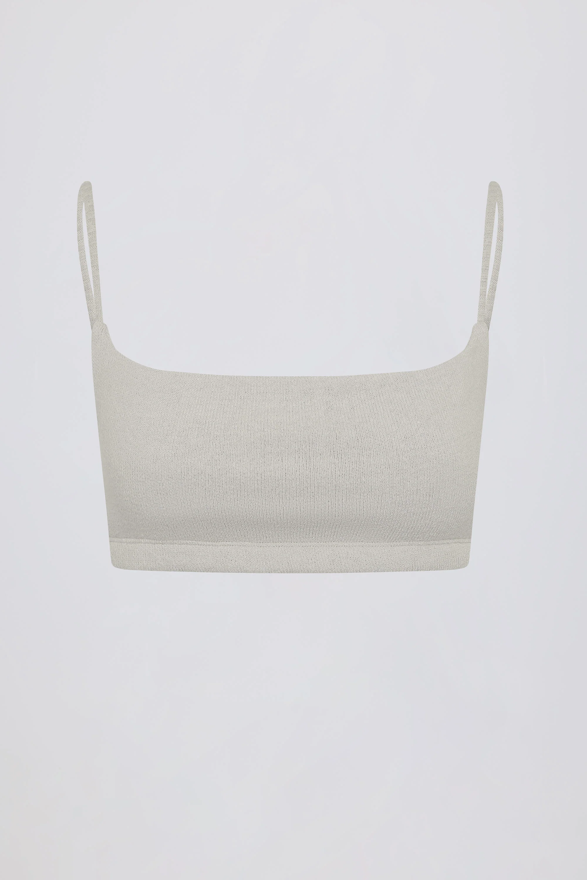 Square-Neck Bralette in Light Grey - Image 4