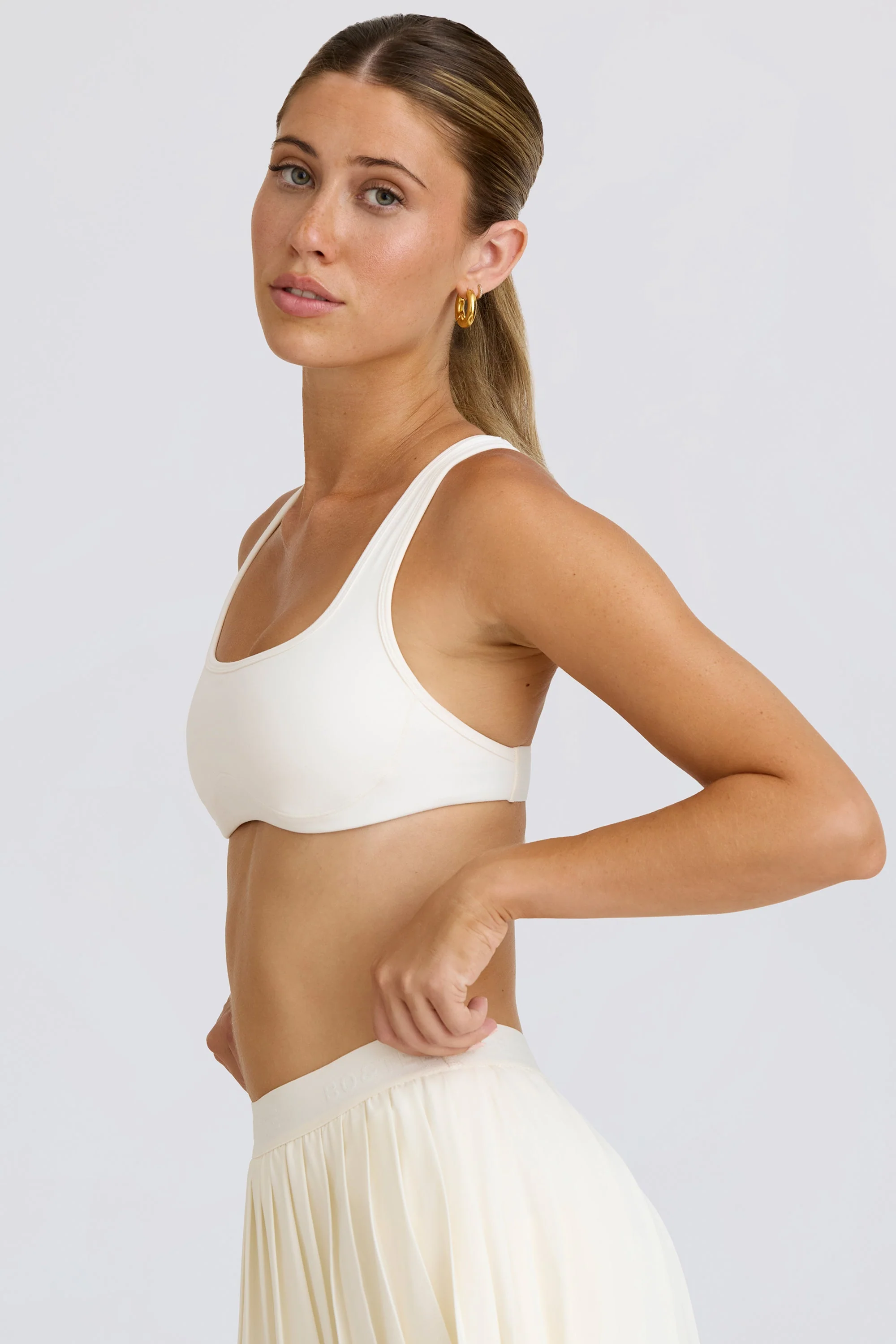 Soft Active Sports Bra in White - Image 3