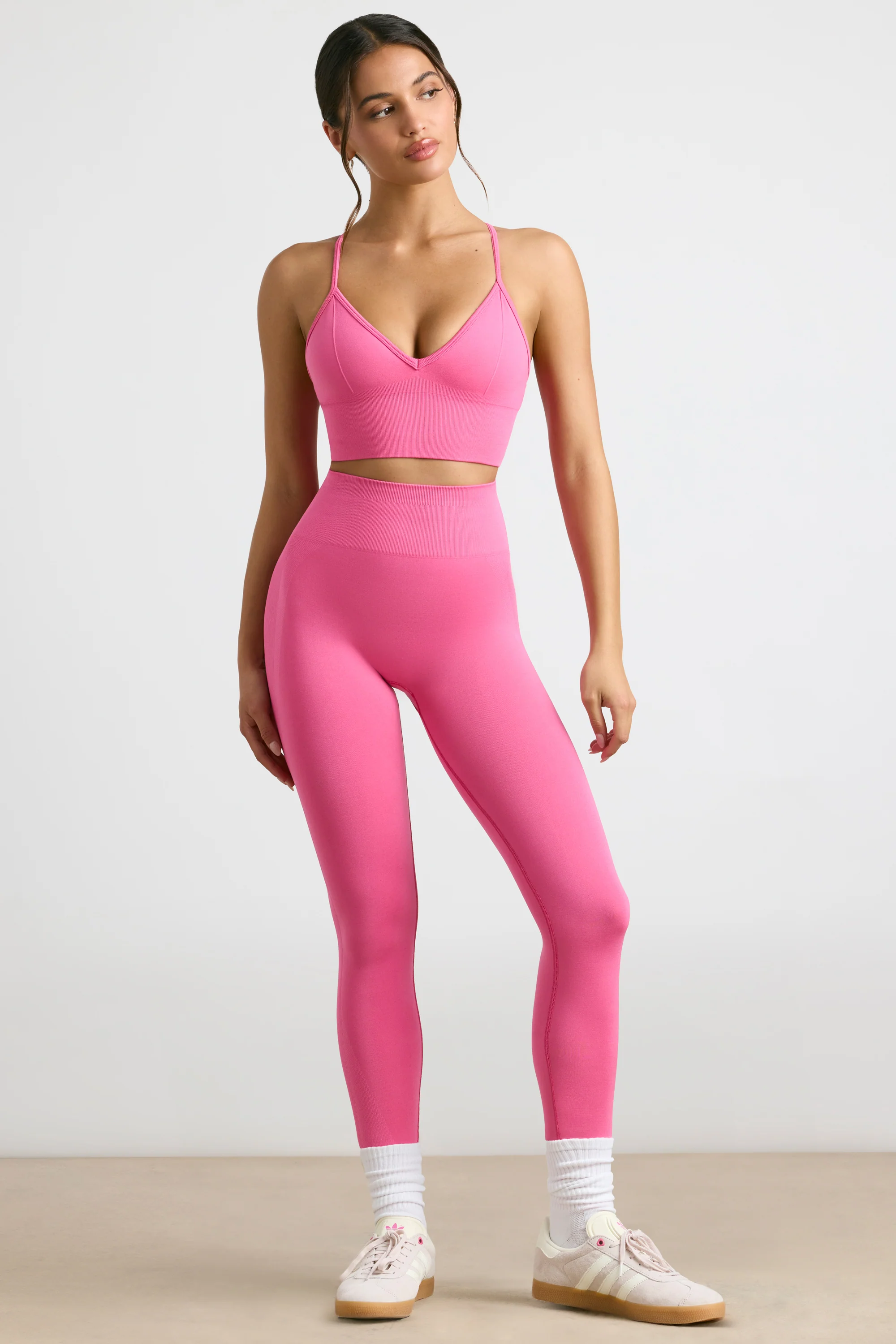 Define Luxe High-Waist Leggings in Hot Pink - Image 5