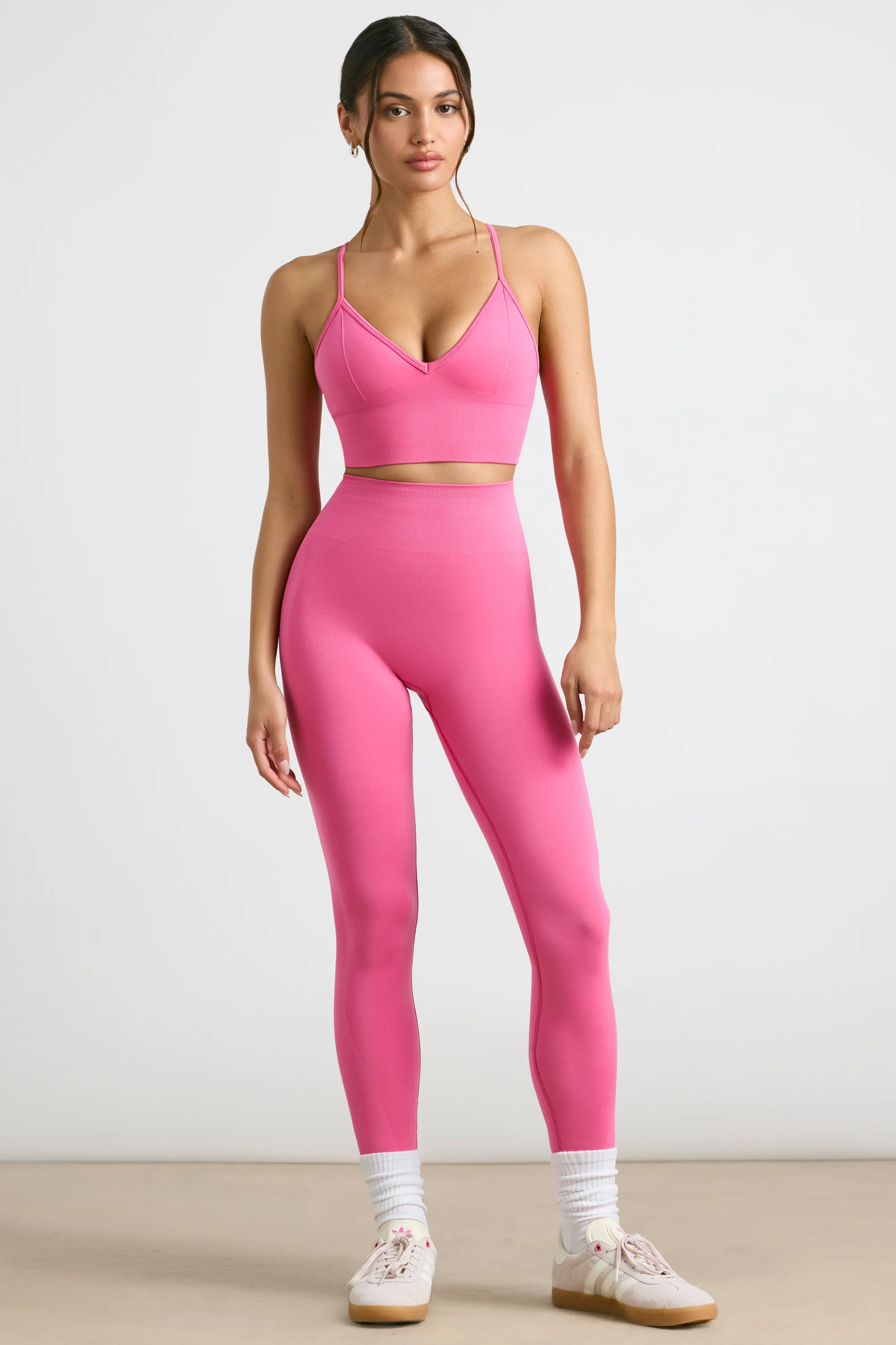 Define Luxe High-Waist Leggings in Hot Pink - Image 7
