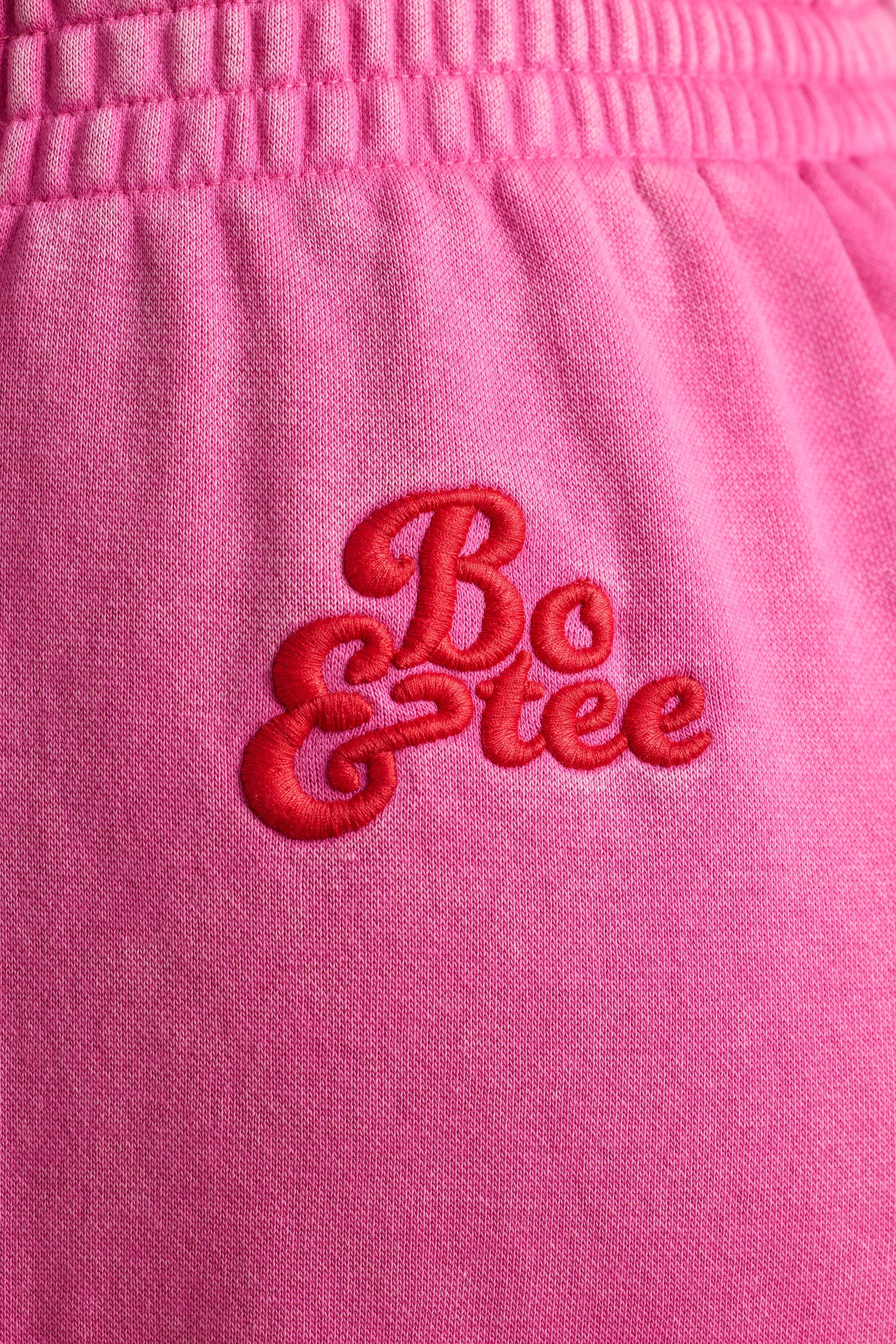 Brushed Jersey Oversized Joggers in Hot Pink - Image 4
