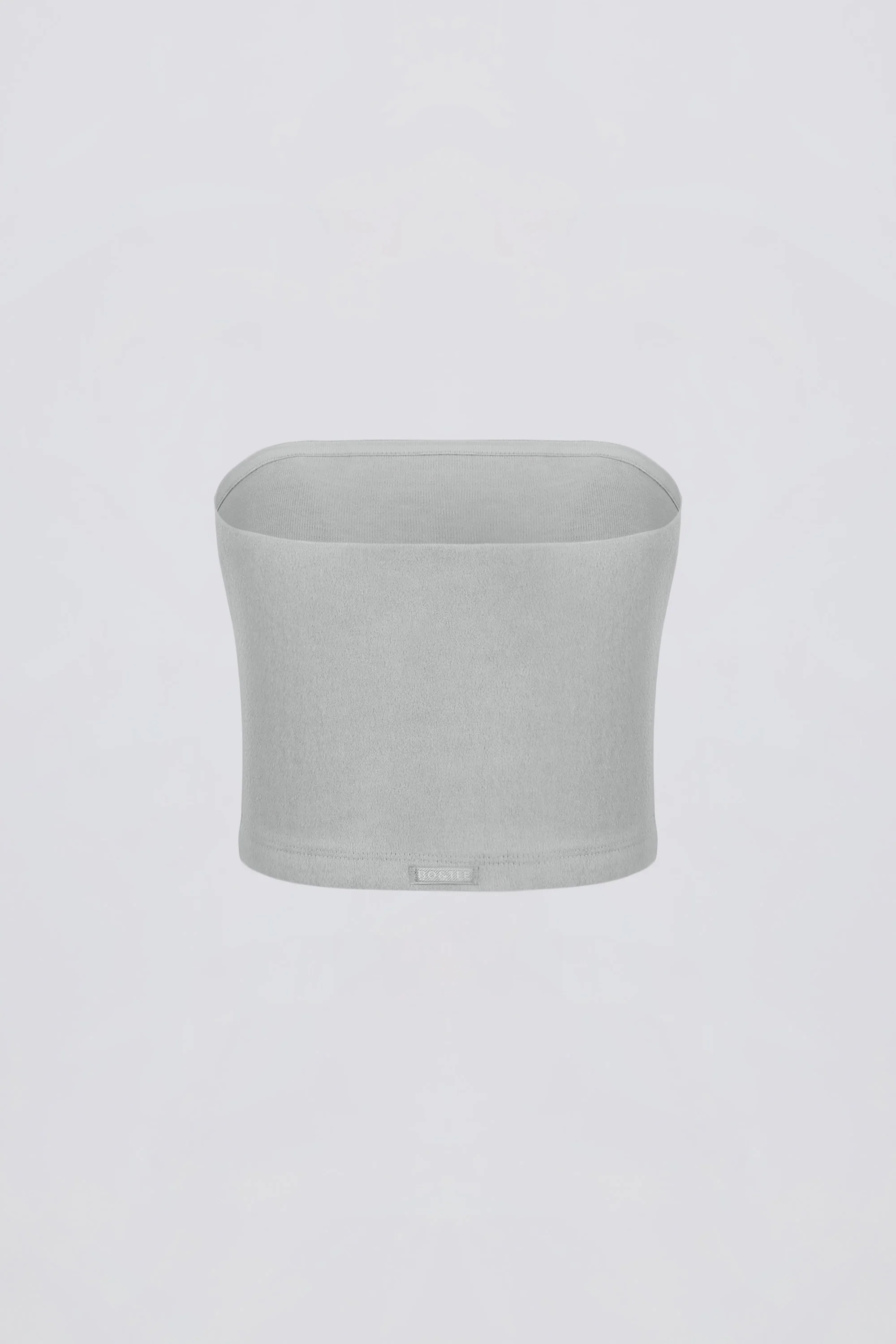 Brushed Jersey Bandeau Top in Fog Grey - Image 3