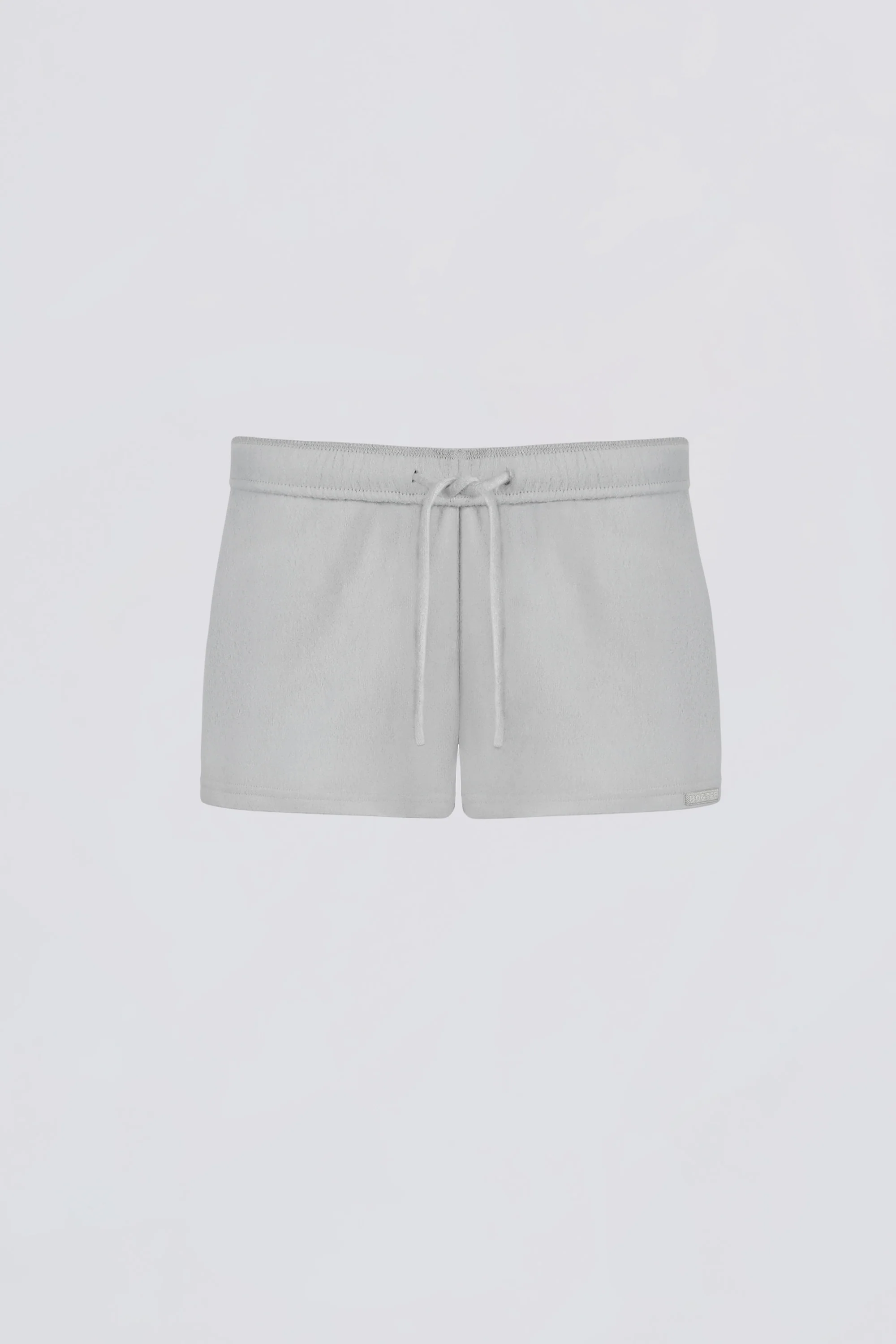 Brushed Jersey Elasticated Mini Shorts in Fog Grey - Image 2