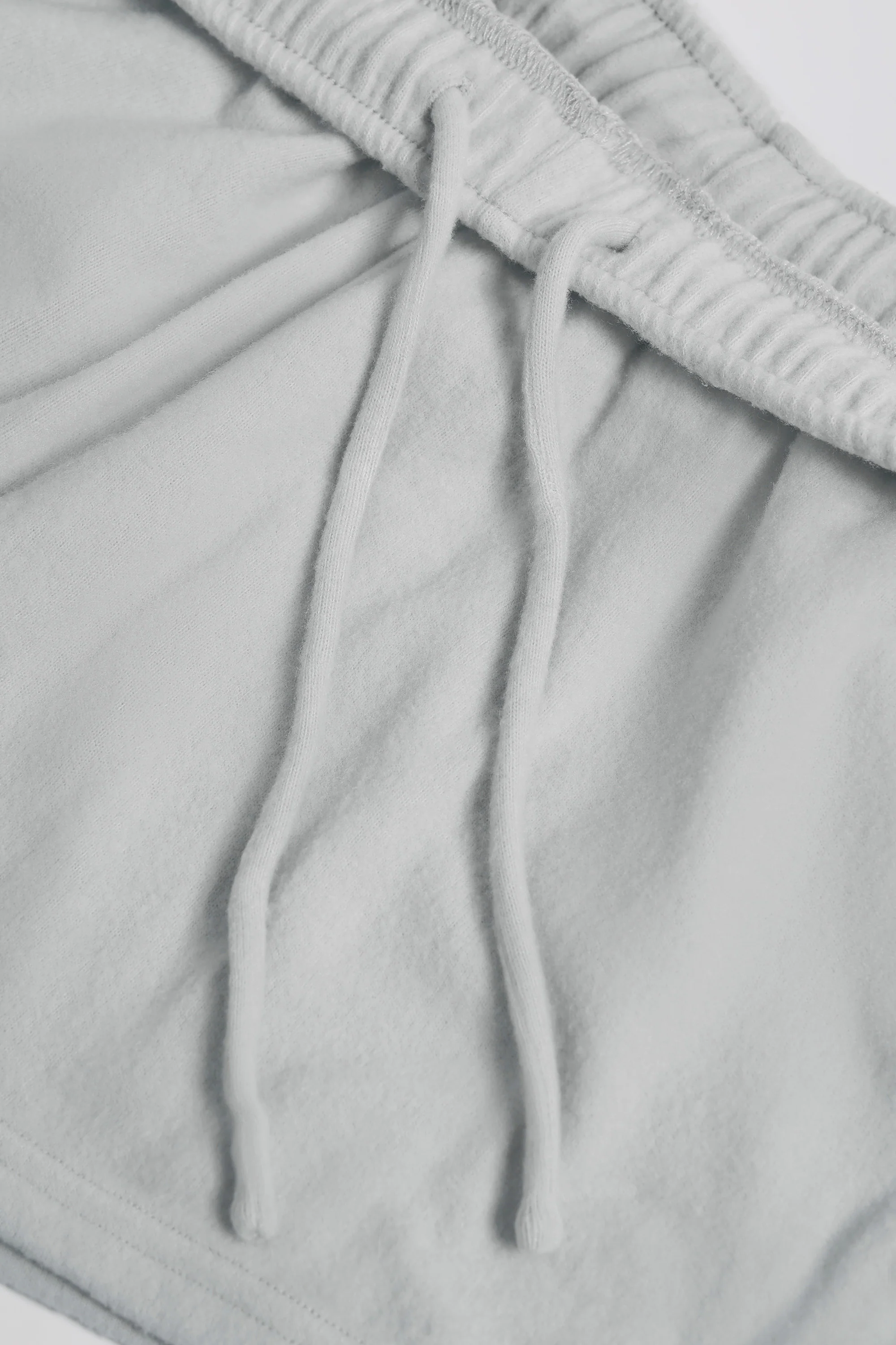 Brushed Jersey Elasticated Mini Shorts in Fog Grey - Image 3
