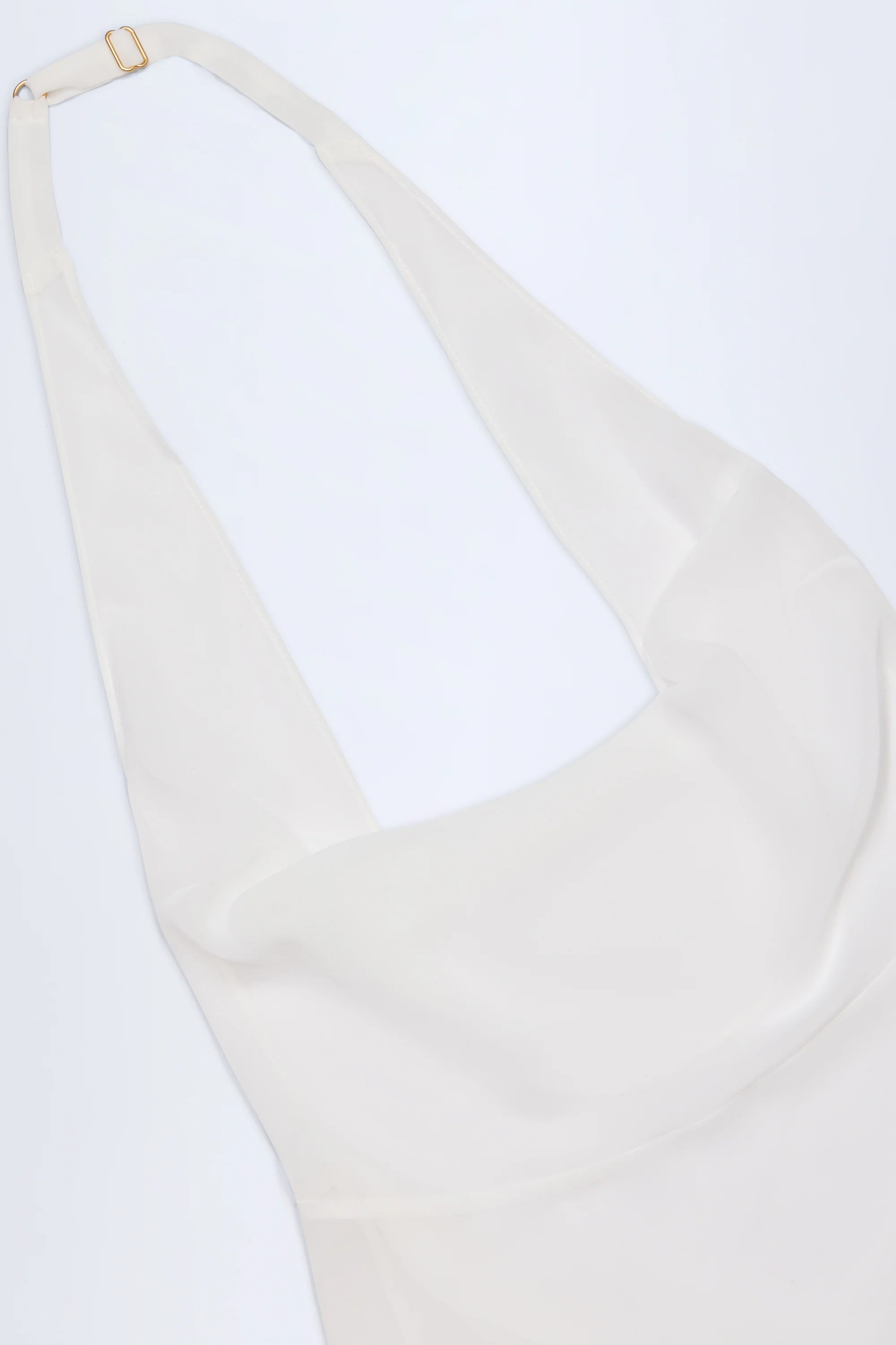 Cowl-Neck Backless Mini Dress in White - Image 6