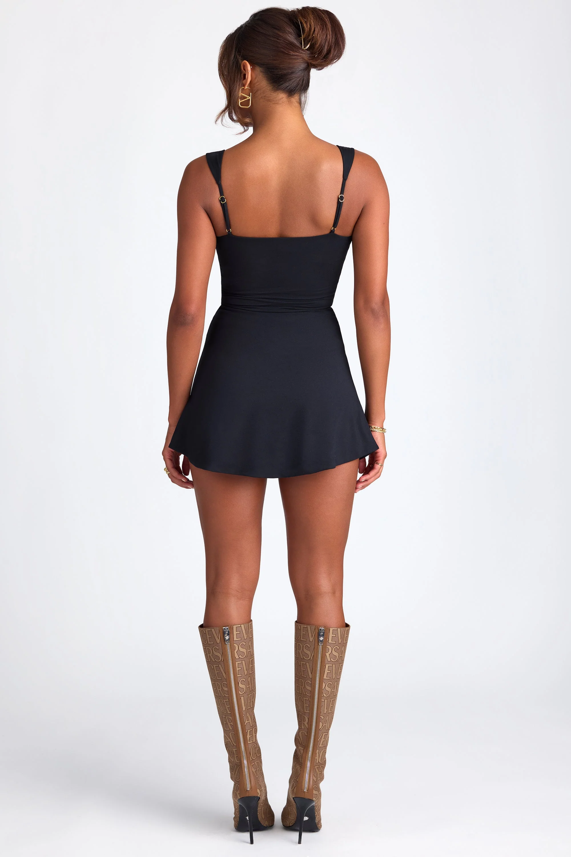 Modal Sweetheart-Neck Top in Black - Image 6