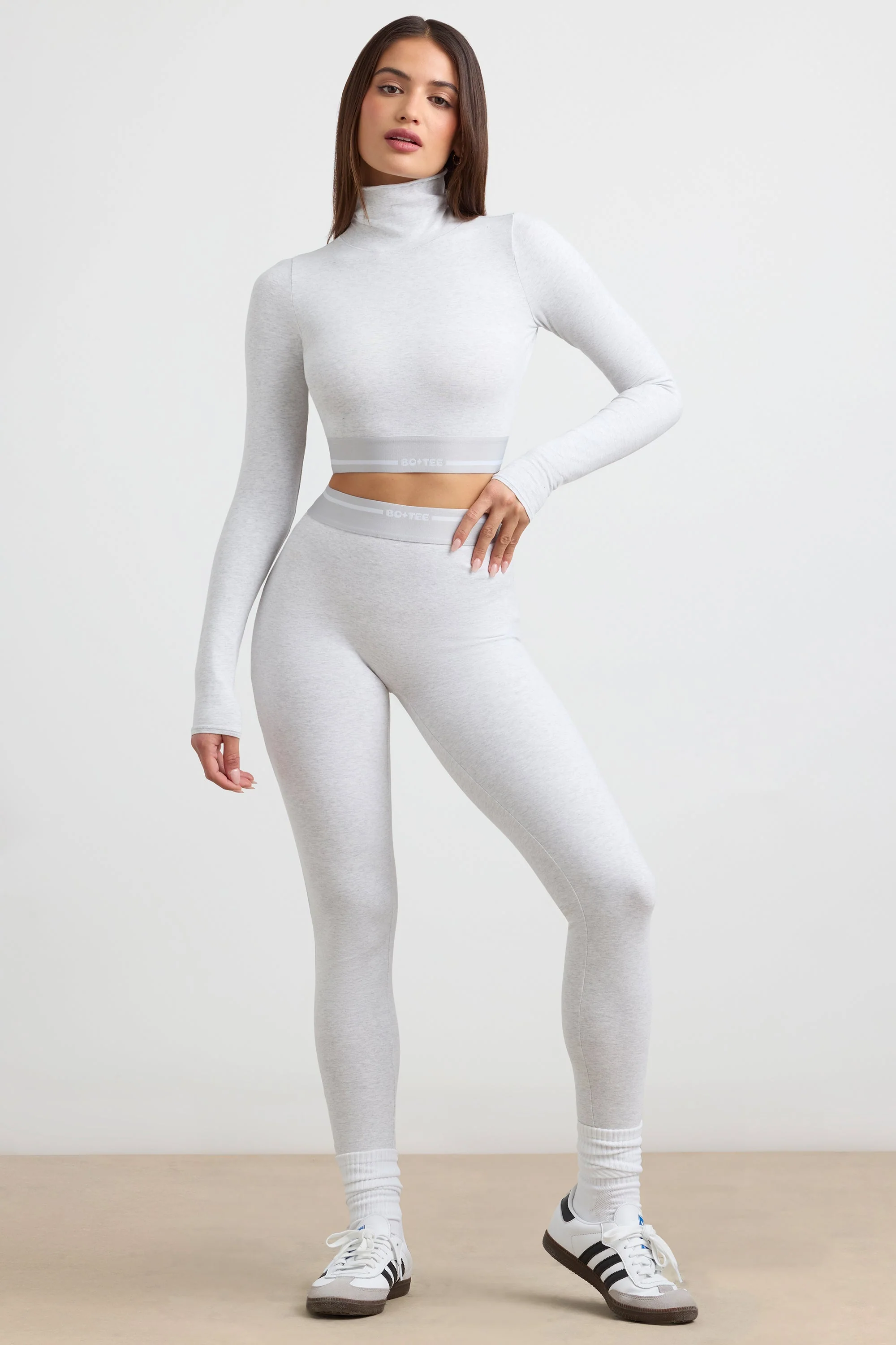 High-Waist Leggings in Grey Marl - Image 5