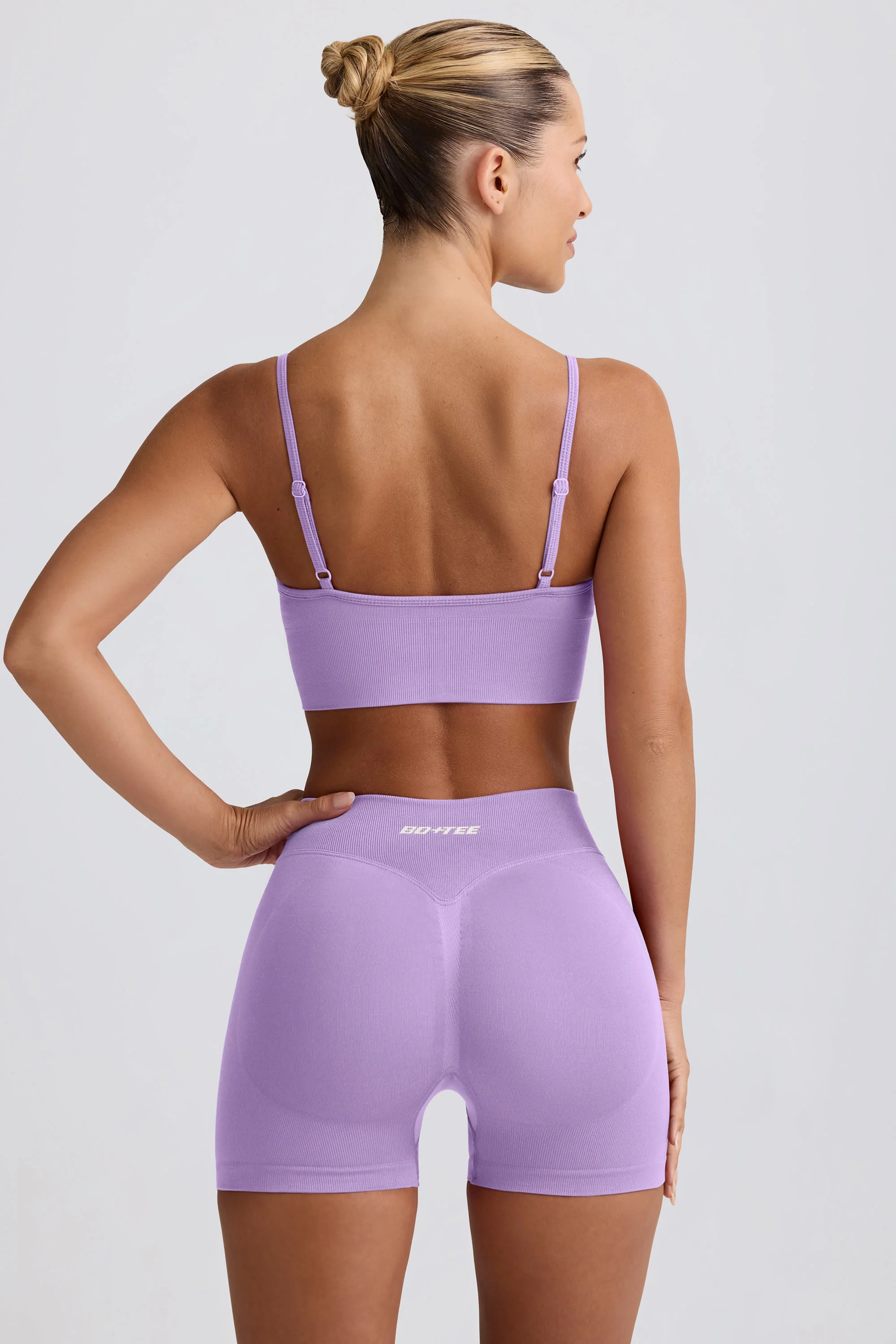 Define Luxe Mini Shorts in Lilac - Image 2