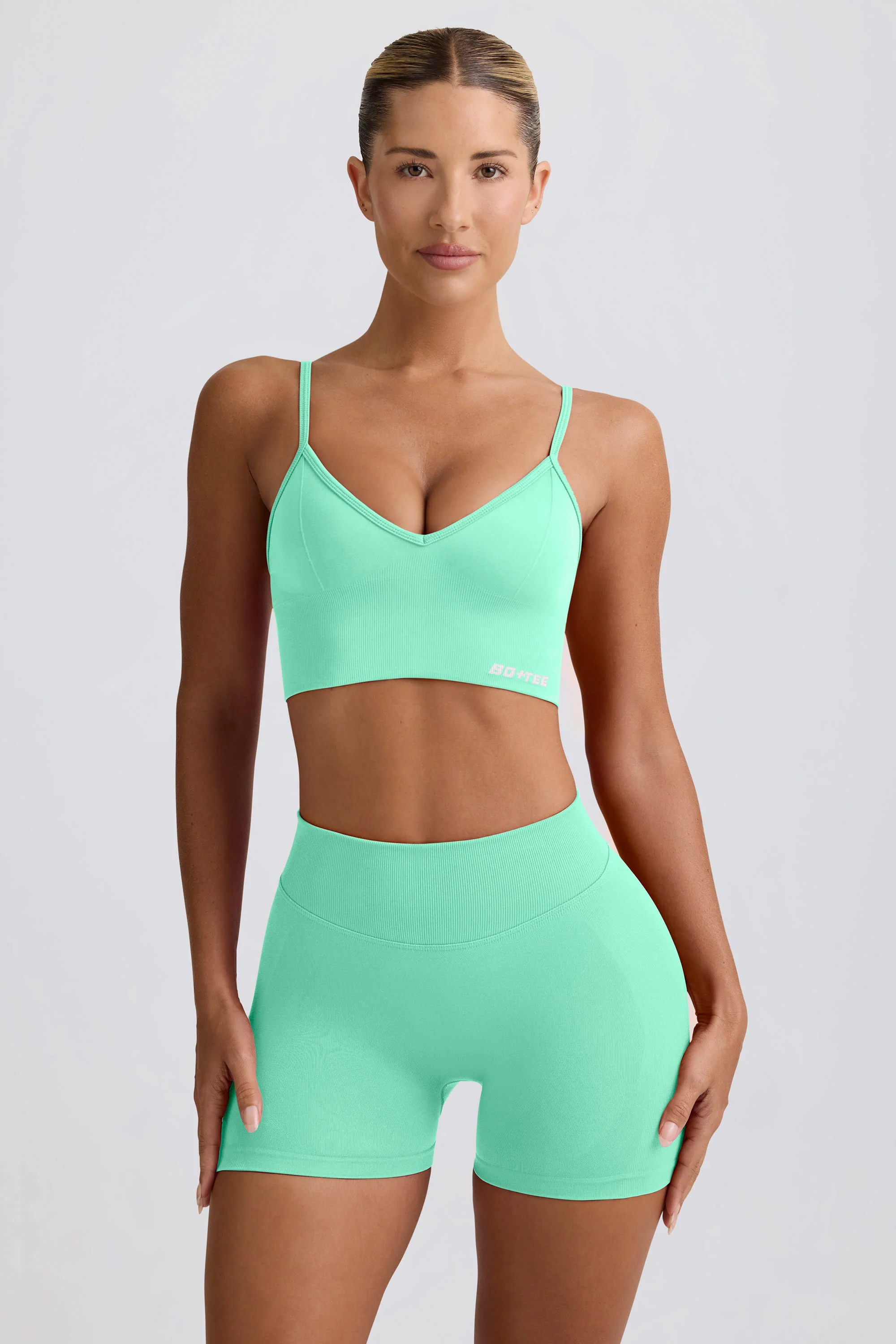 Define Luxe Mini Shorts in Mint - Image 5