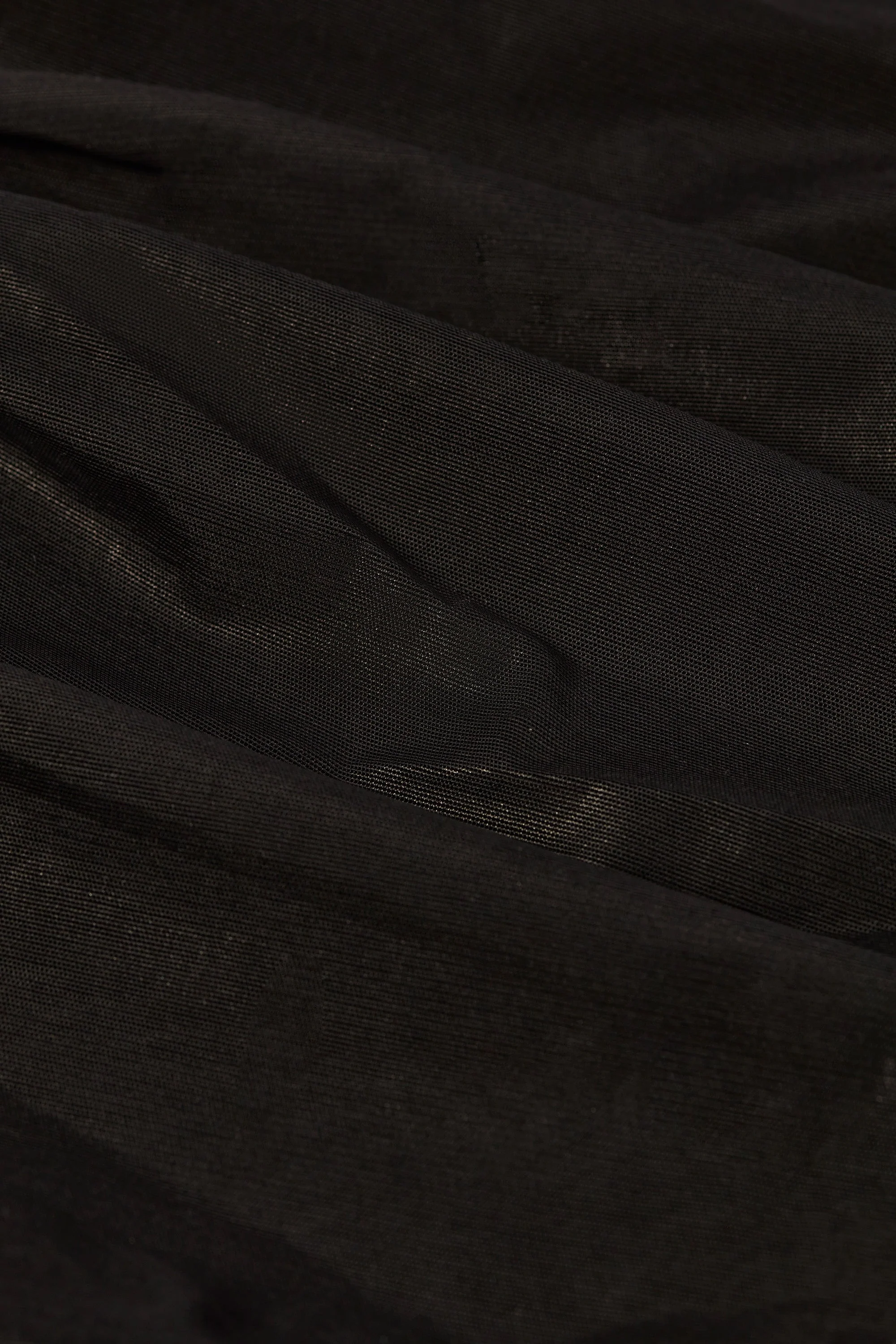 Metallic Ruffle Low-Rise Flared Trousers in Black - Image 4