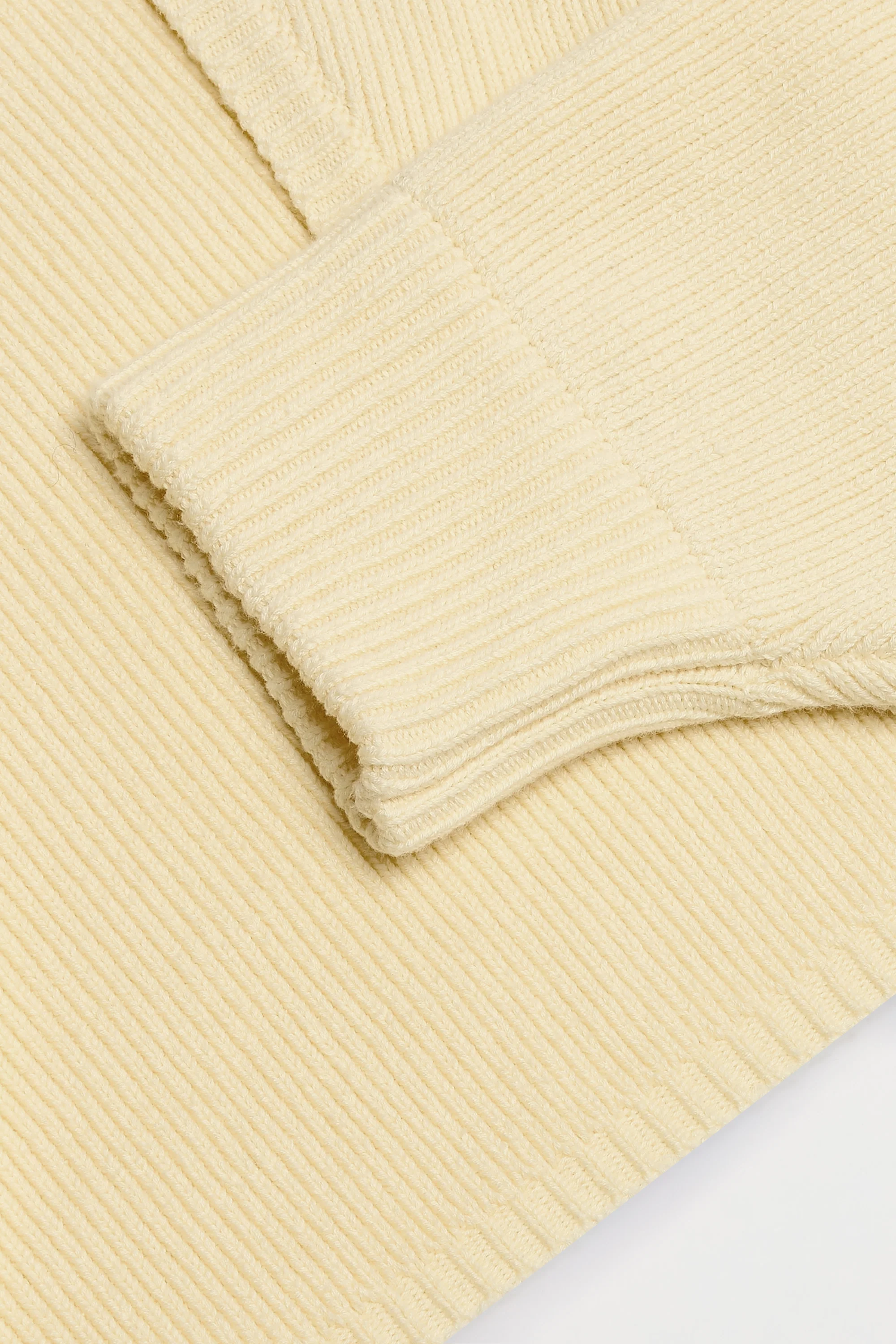 Ribbed-Knit Cropped Shrug in Lemon - Image 4