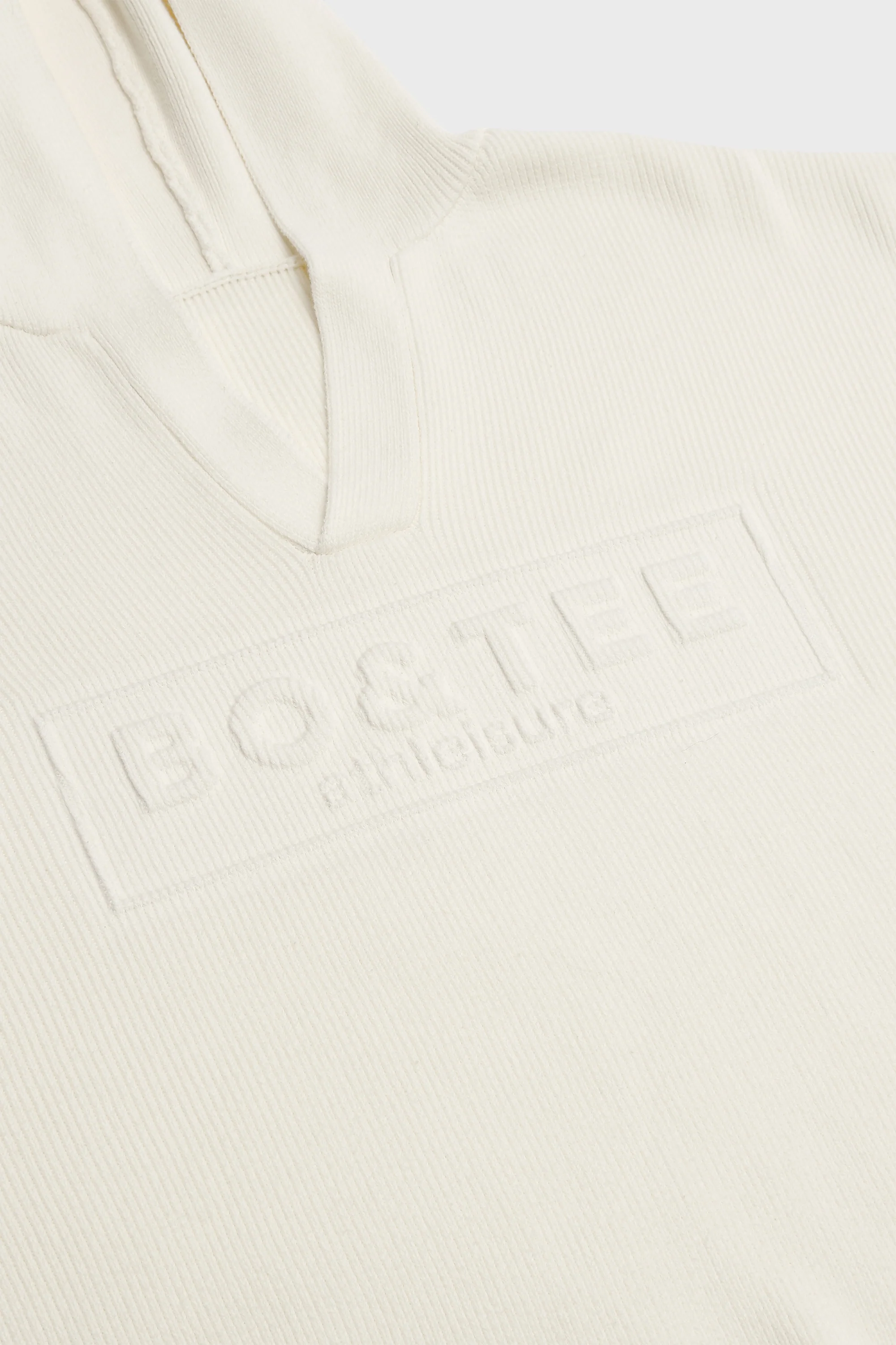 Ribbed Knit Oversized Hoodie in Ivory - Image 5
