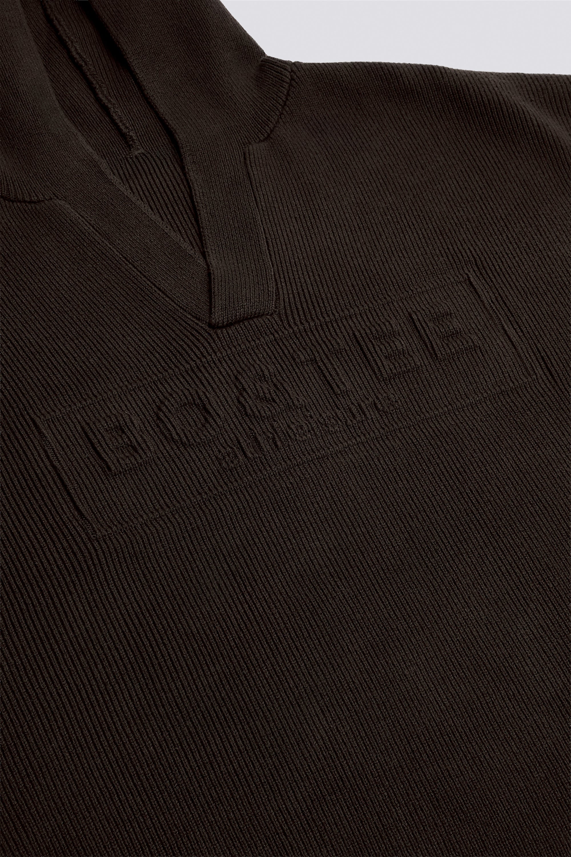 Ribbed Knit Oversized Hoodie in Pecan - Image 5