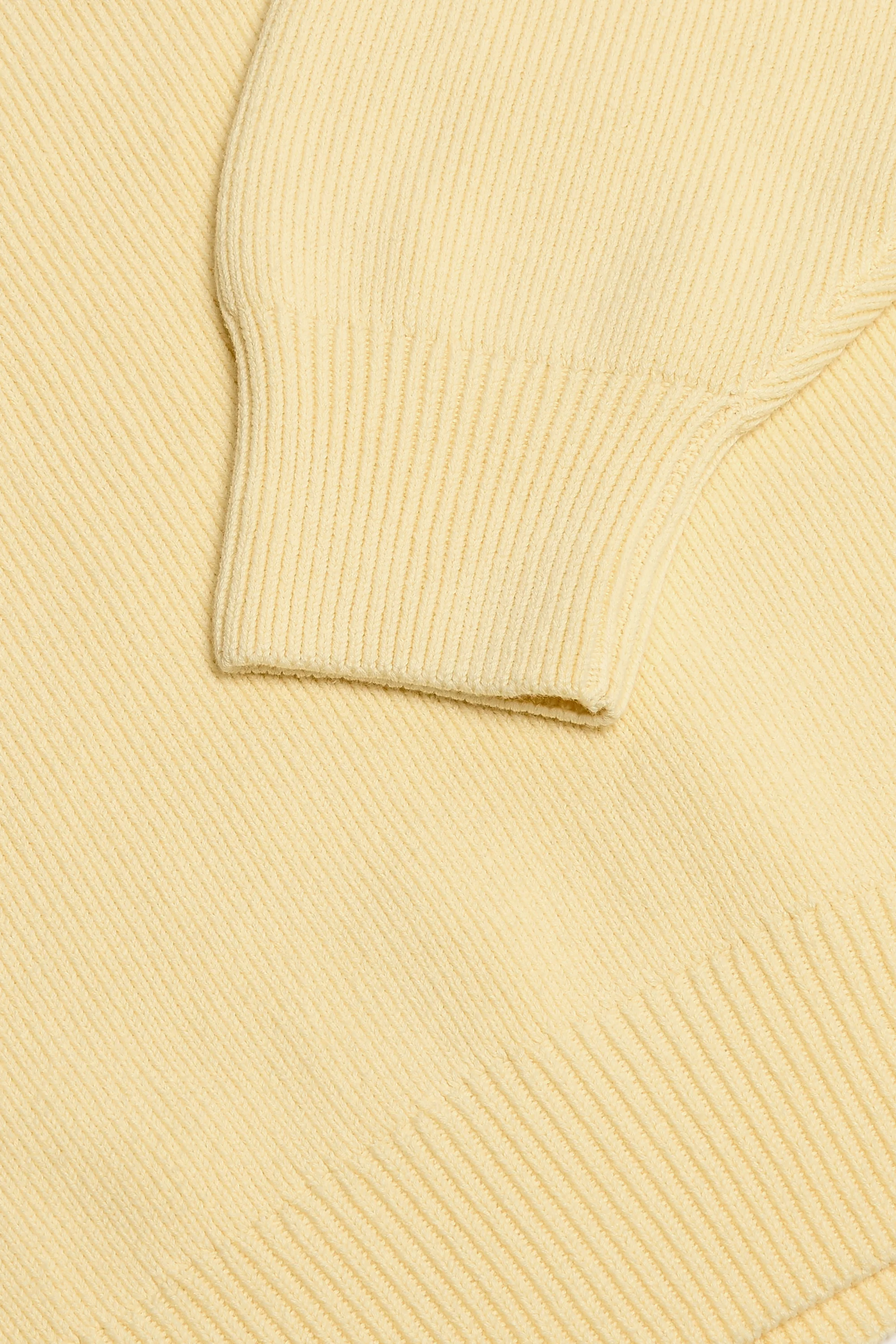 Ribbed Knit Oversized Jumper in Lemon - Image 4