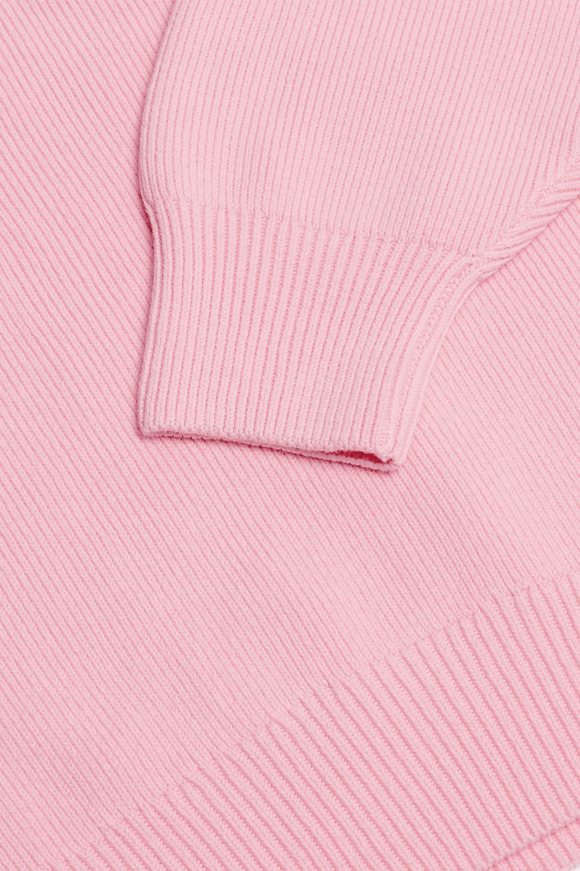 Ribbed Knit Oversized Jumper in Pale Pink - Image 4
