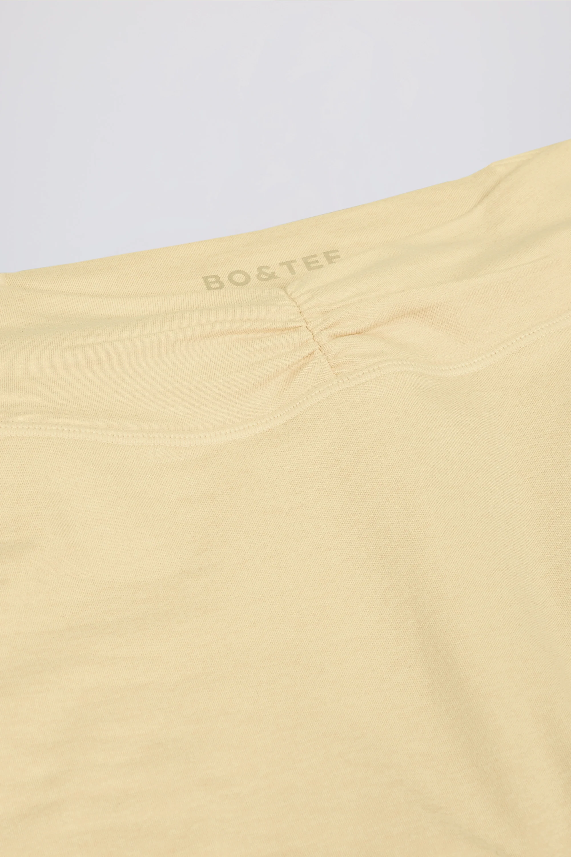 Brushed Jersey Ruched Mid-Rise Leggings in Lemon Marl - Image 8