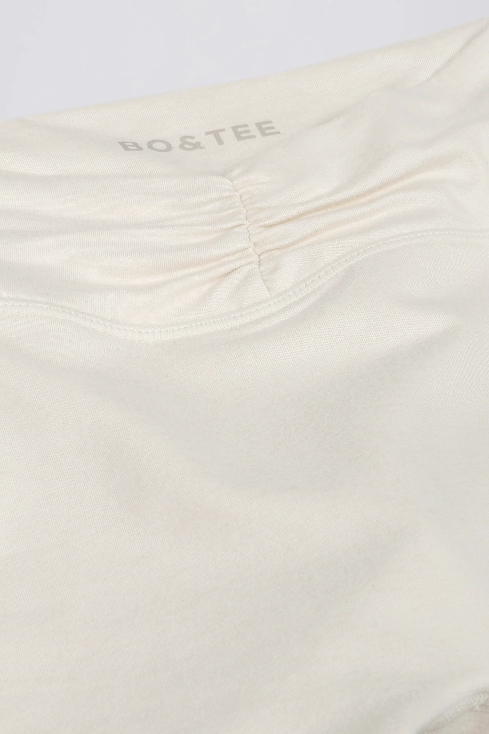 Ruched Mini Shorts in Ivory Marl - Image 8