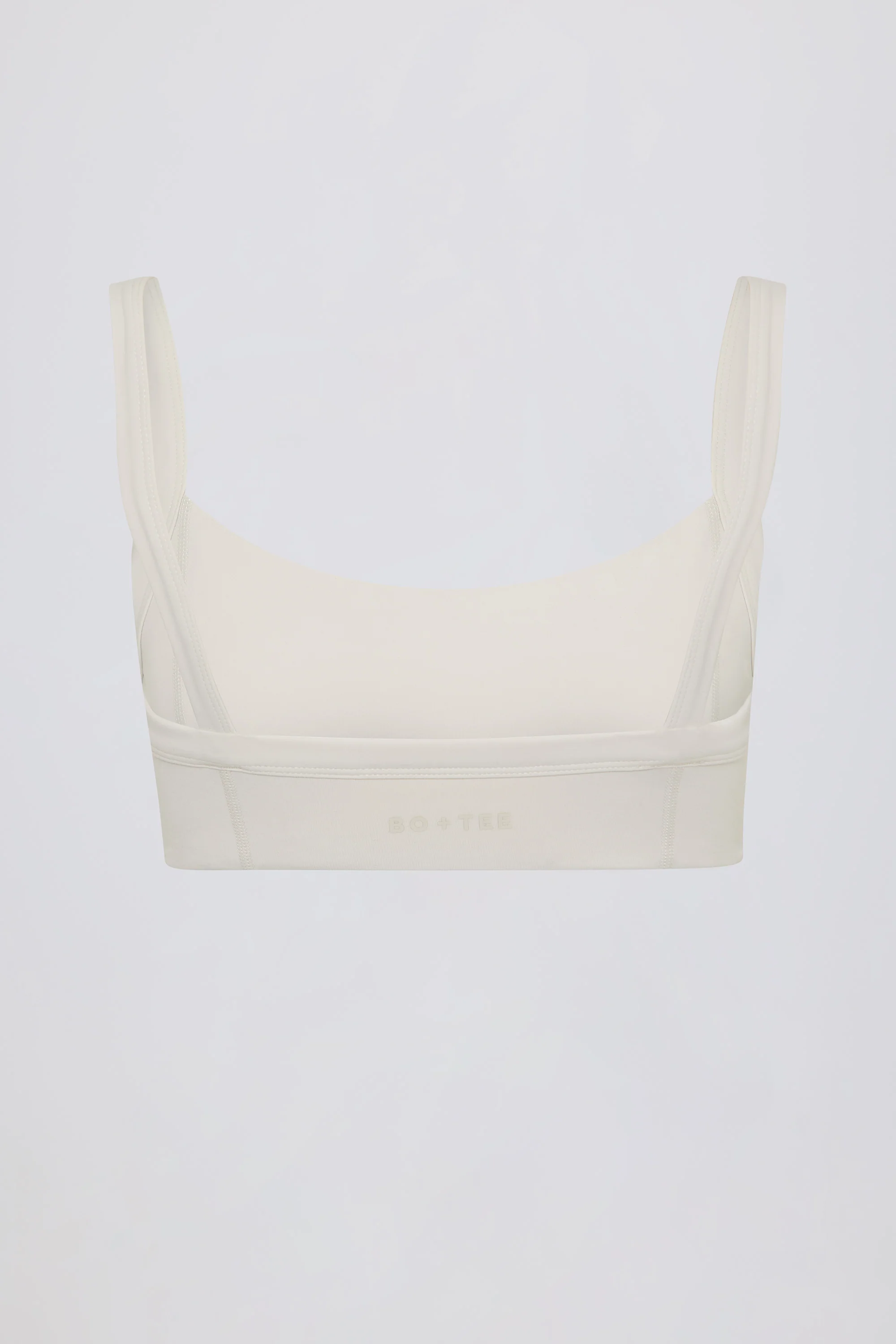 Soft Active Seam-Detail Sports Bra in Cream - Image 5