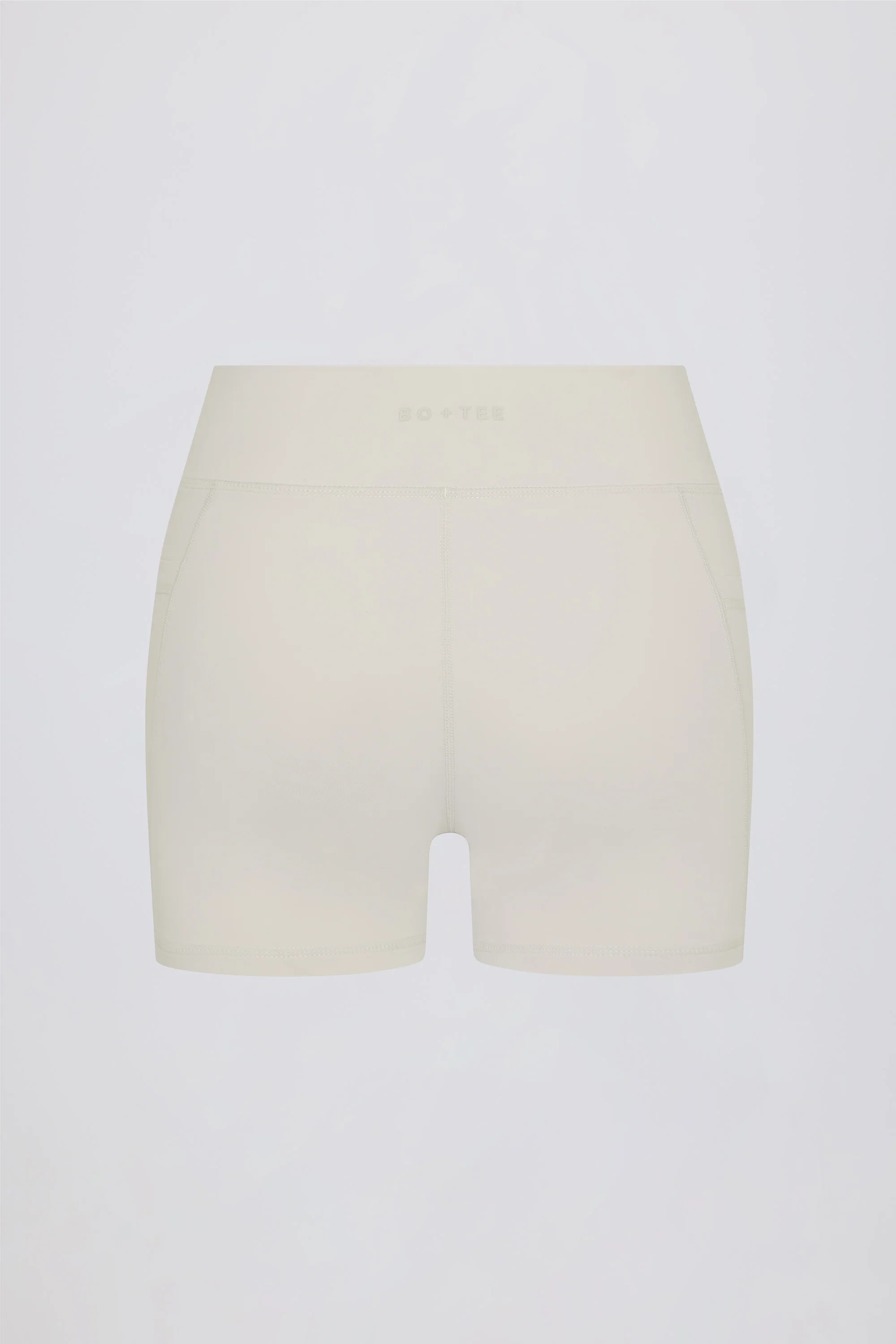 Soft Active Pocket V-Waist Mini Shorts in Cream - Image 5