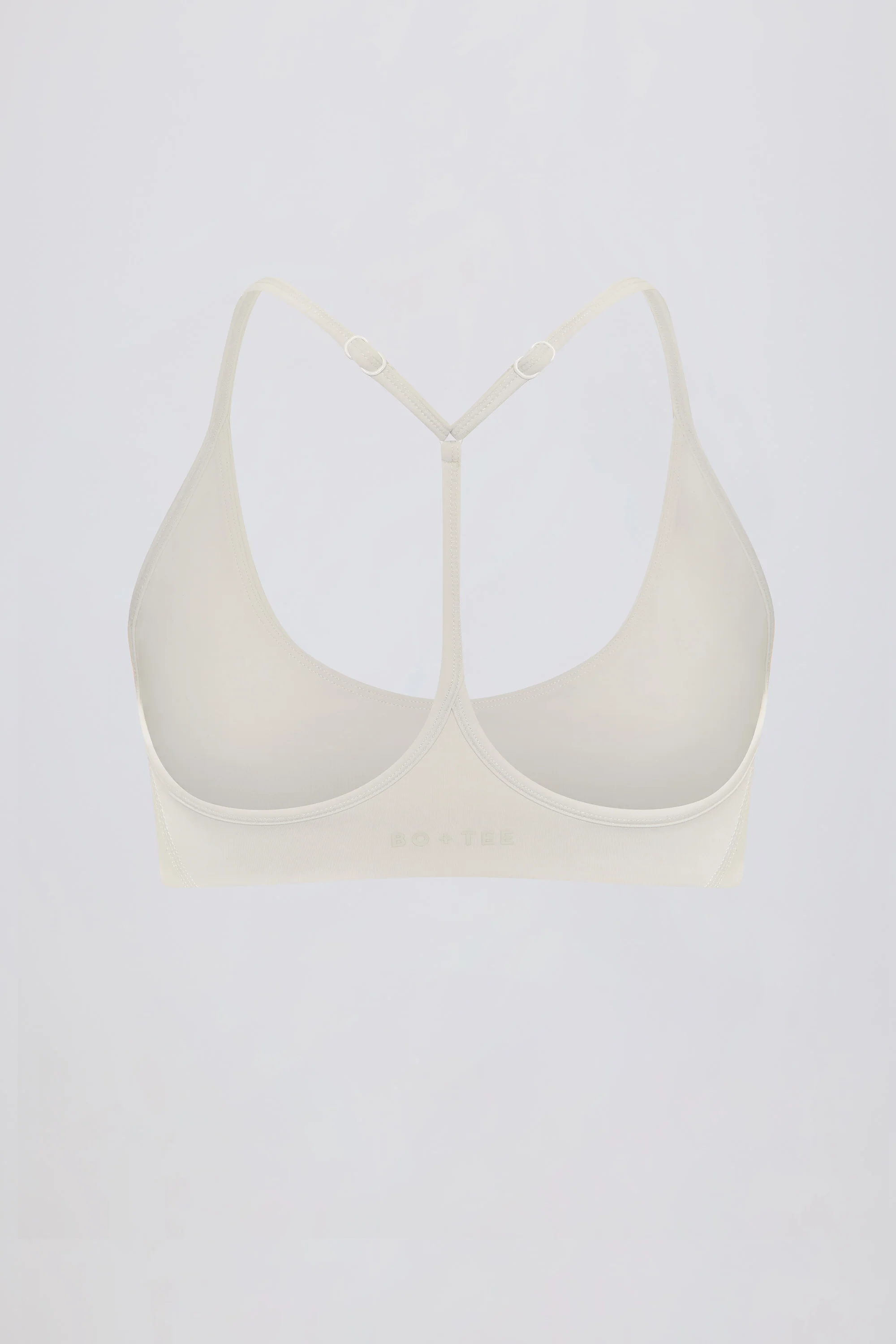 Soft Active Racerback Sports Bra in Cream - Image 5