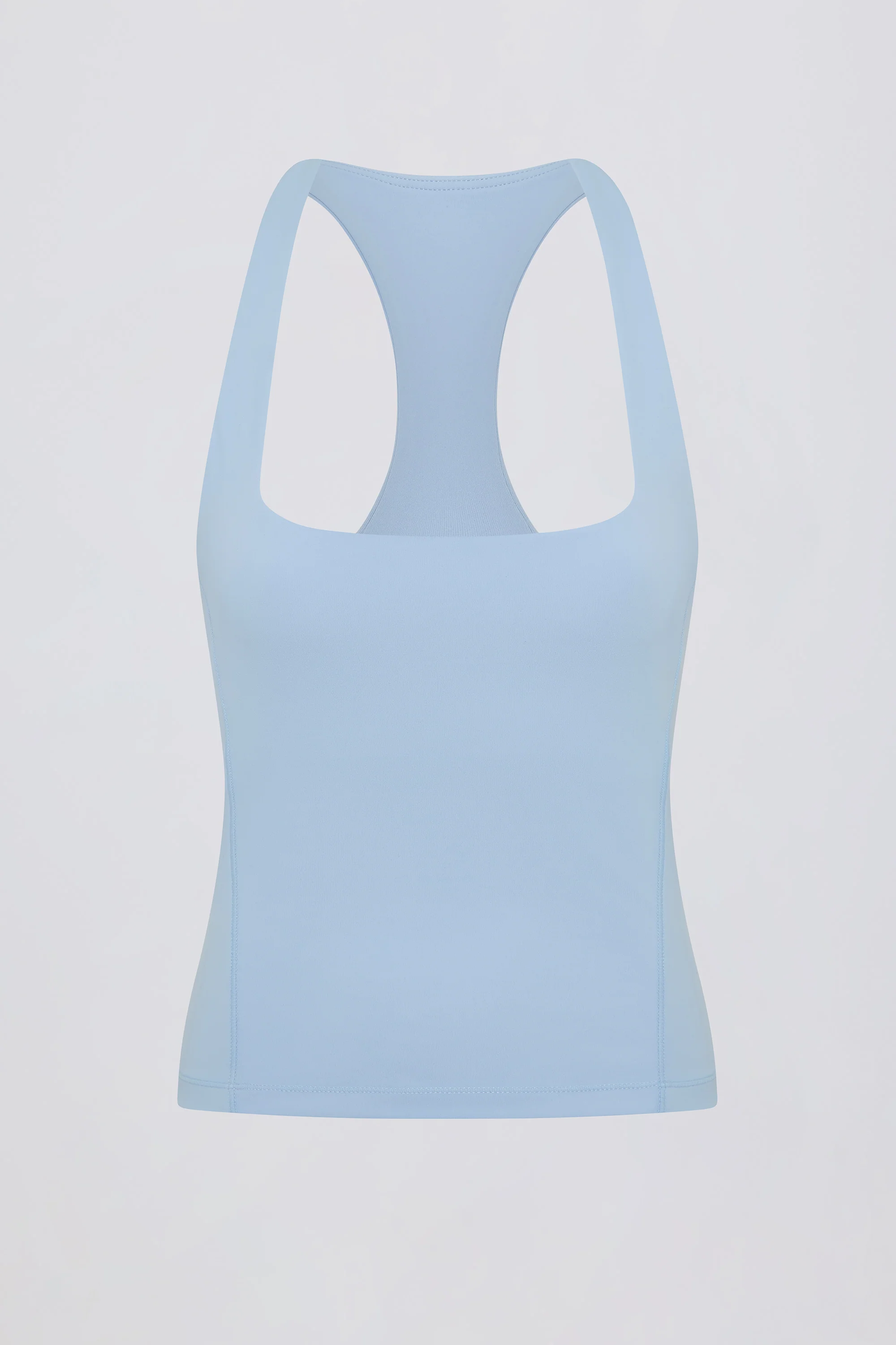 Soft Active Racerback Tank Top in Sky - Image 2