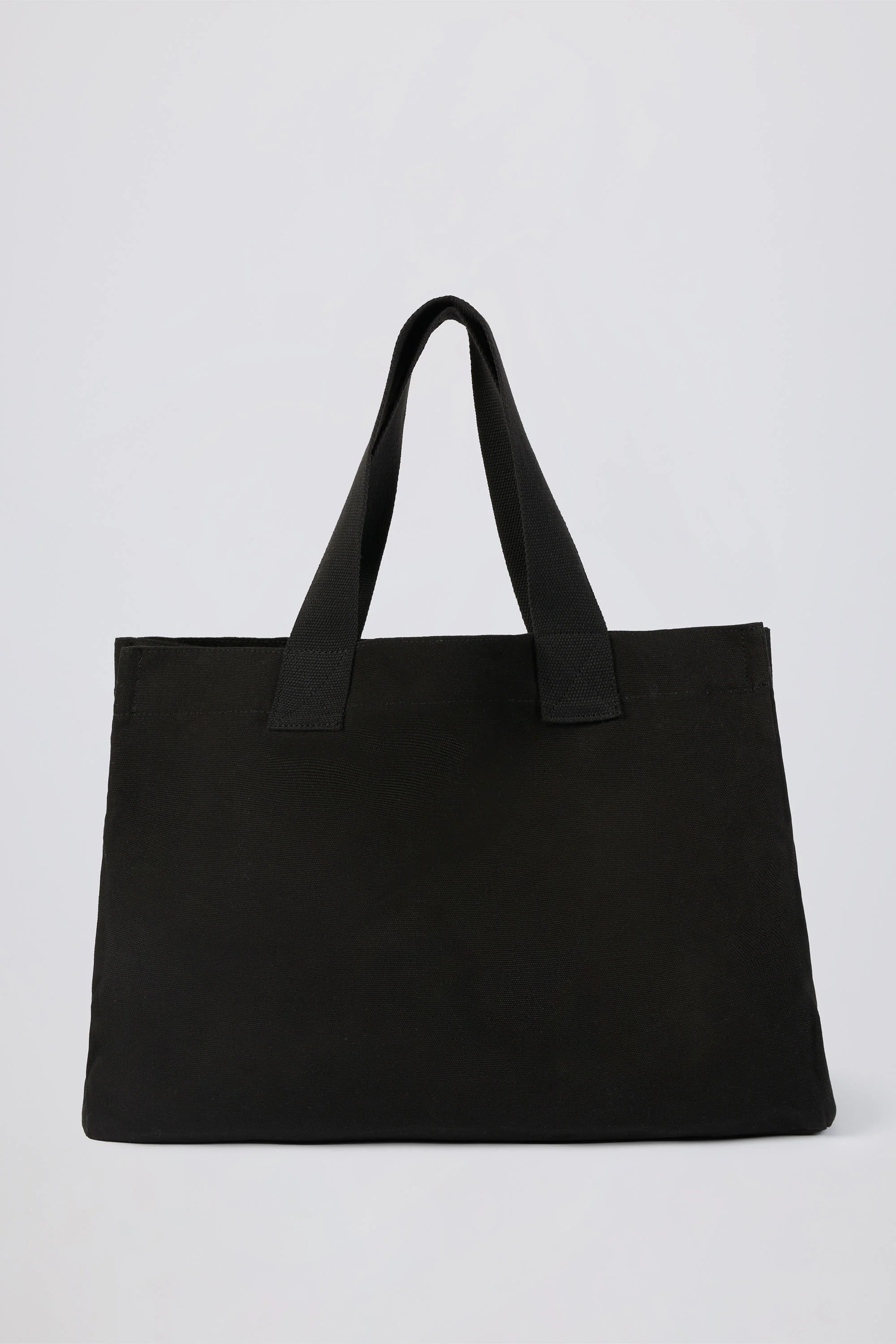 Oversized Canvas Tote Bag in Black - Image 3