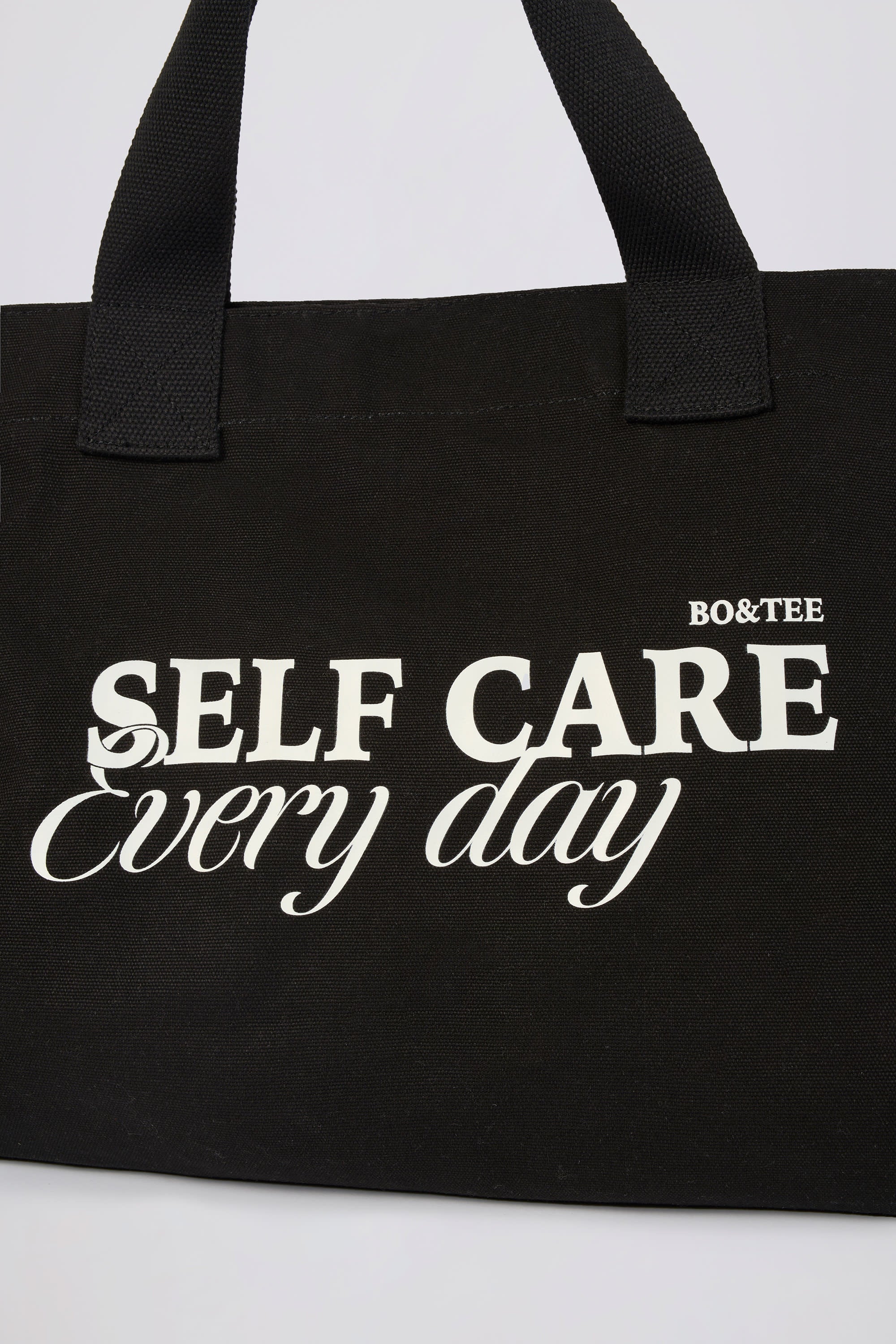 Oversized Canvas Tote Bag in Black - Image 4