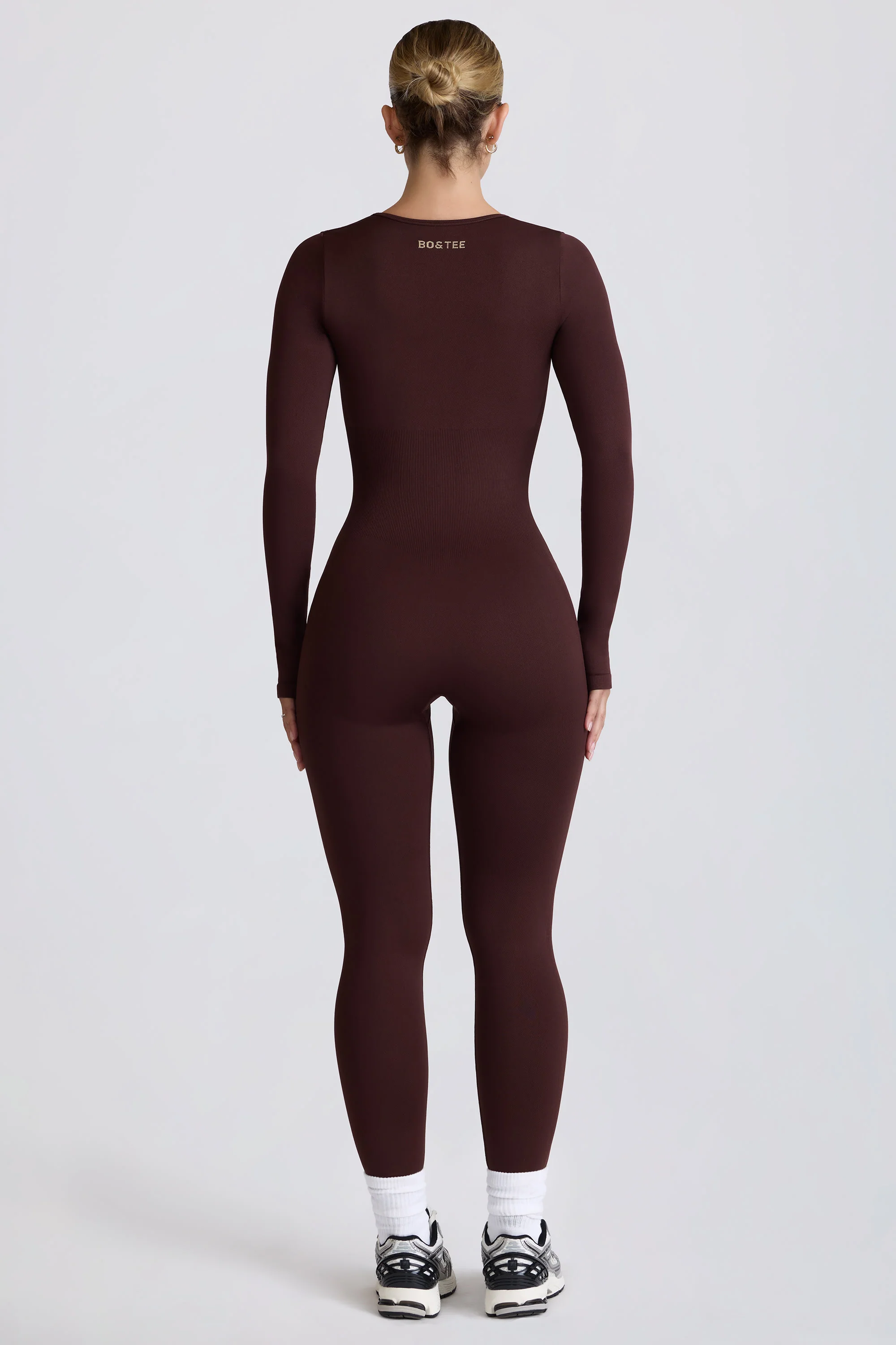 Super Sculpt Seamless Full-Length Jumpsuit in Chocolate - Image 3