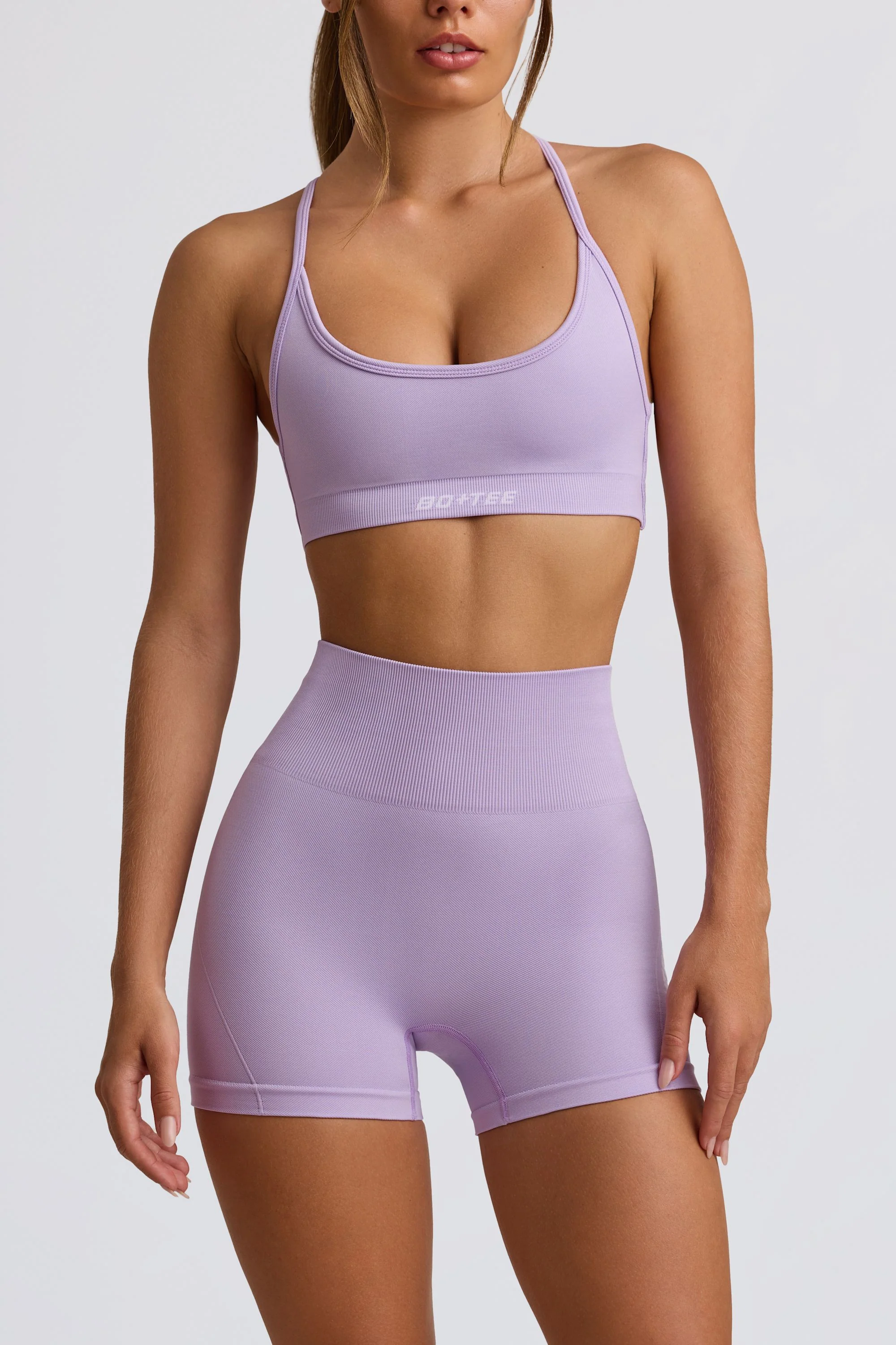 Super Sculpt Seamless Backless Sports Bra in Soft Lilac - Image 6