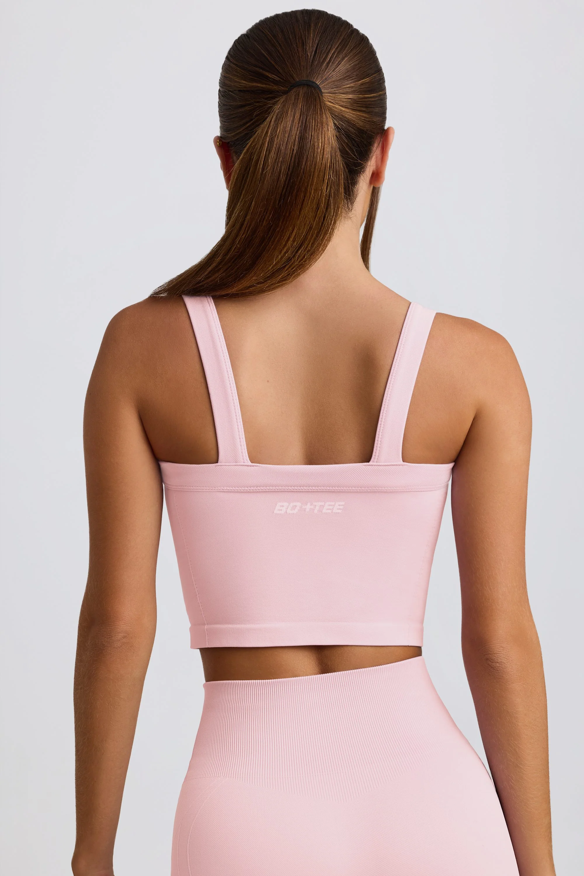 Super Sculpt Seamless Longline Camisole Top in Powder Pink - Image 2