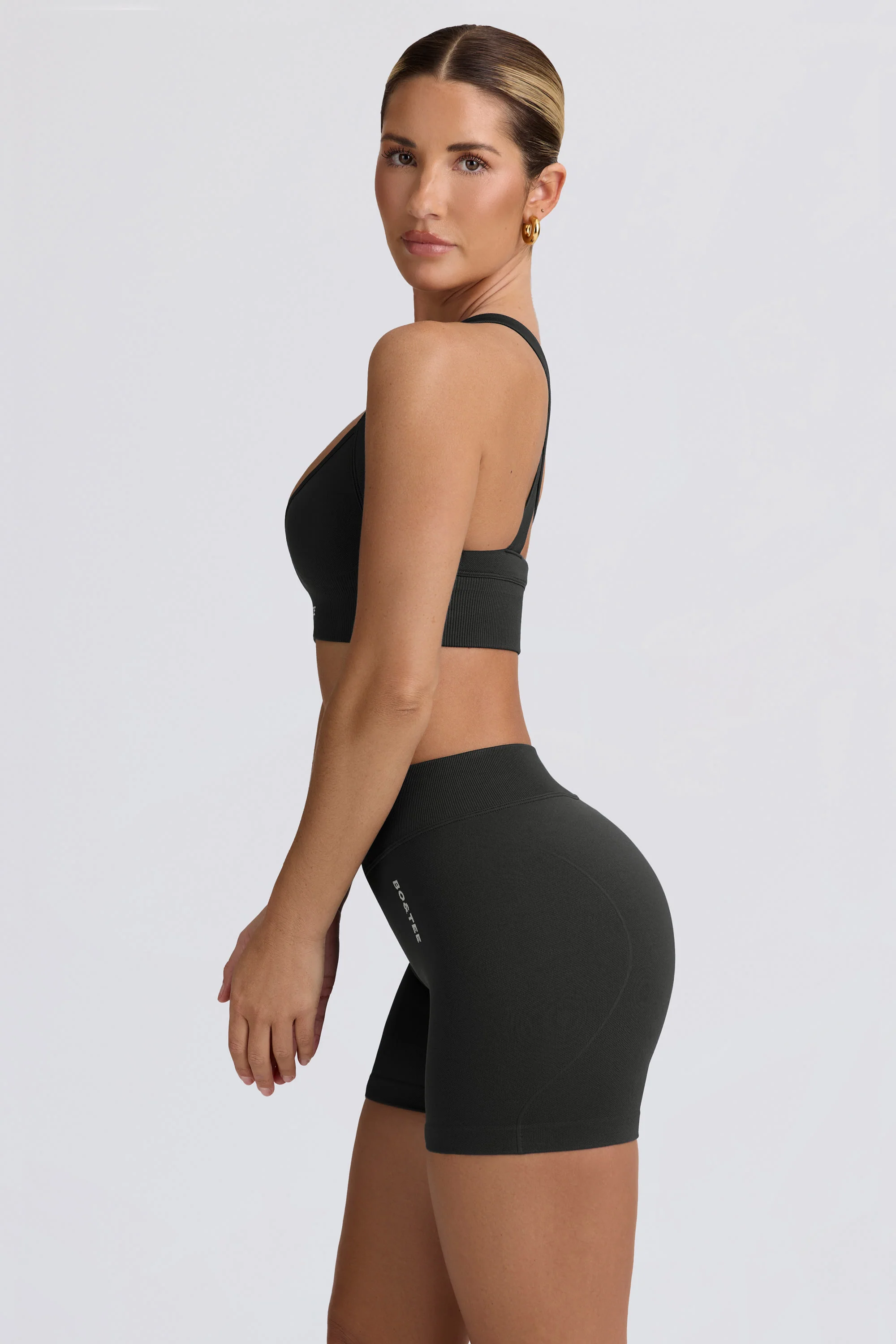 Super Sculpt Seamless Mini Shorts in Ash - Image 4