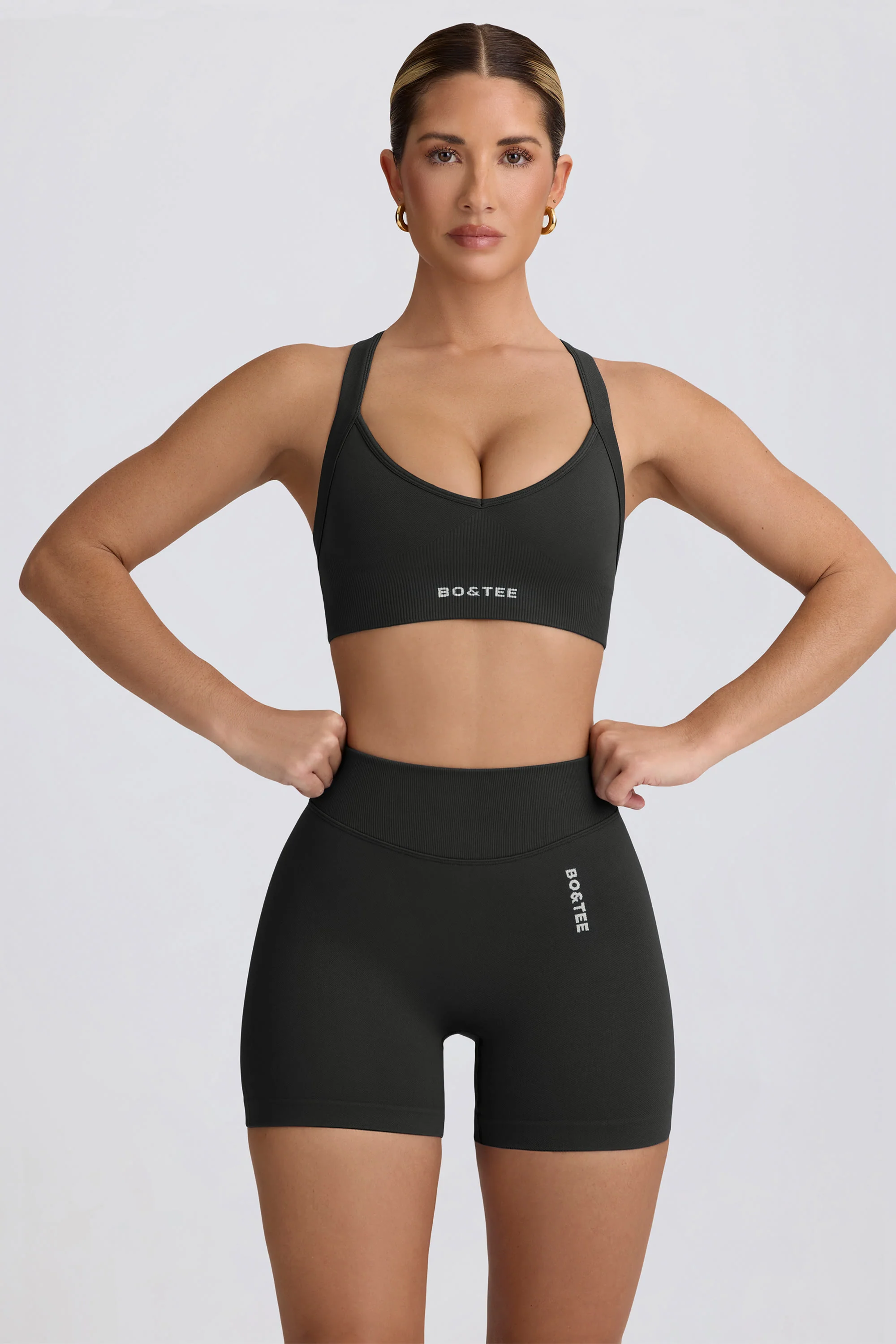 Super Sculpt Seamless Mini Shorts in Ash - Image 5