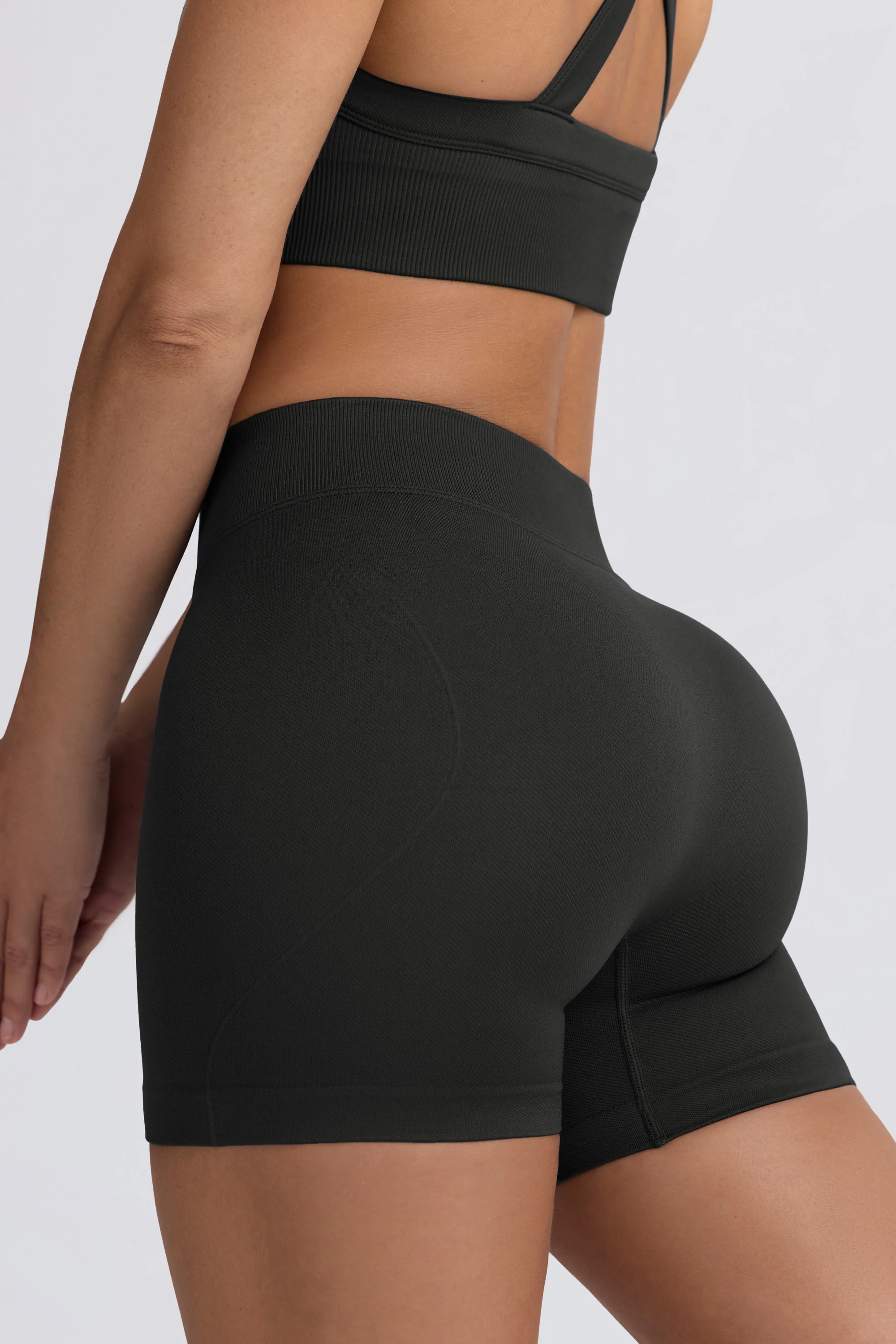 Super Sculpt Seamless Mini Shorts in Ash - Image 6
