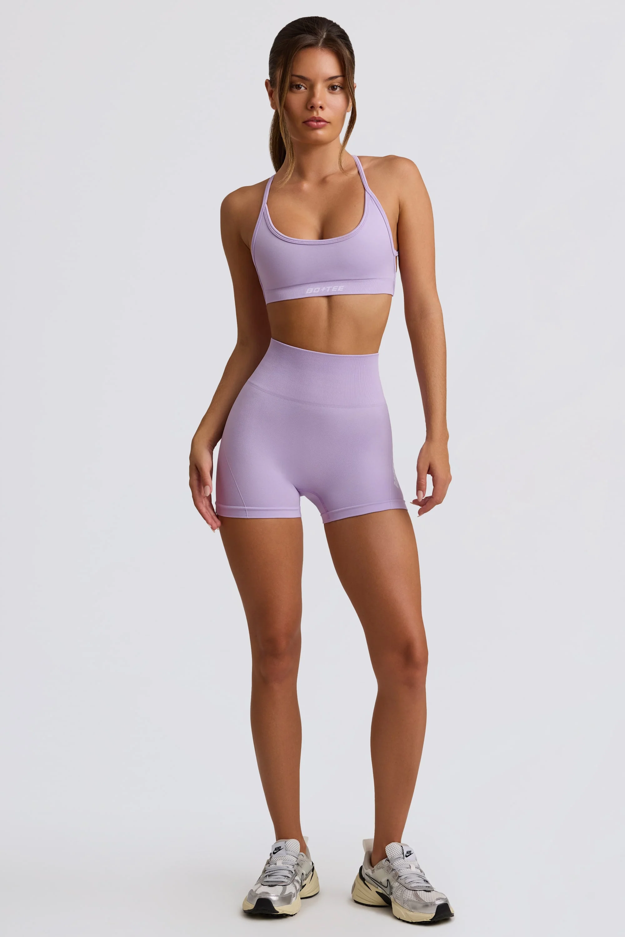 Super Sculpt Seamless Mini Shorts in Soft Lilac - Image 6