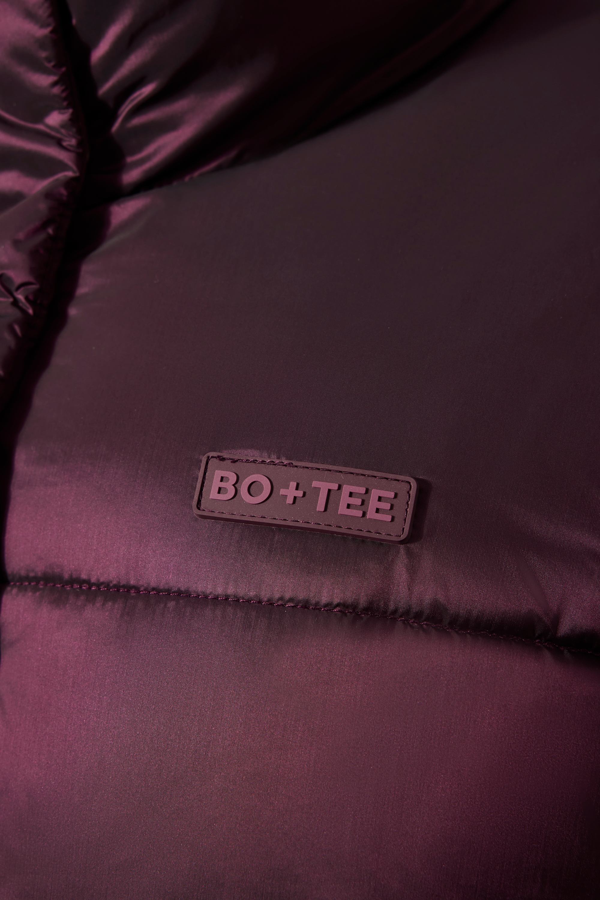 Waterproof Belted Oversized Ski Jacket in Burgundy - Image 6